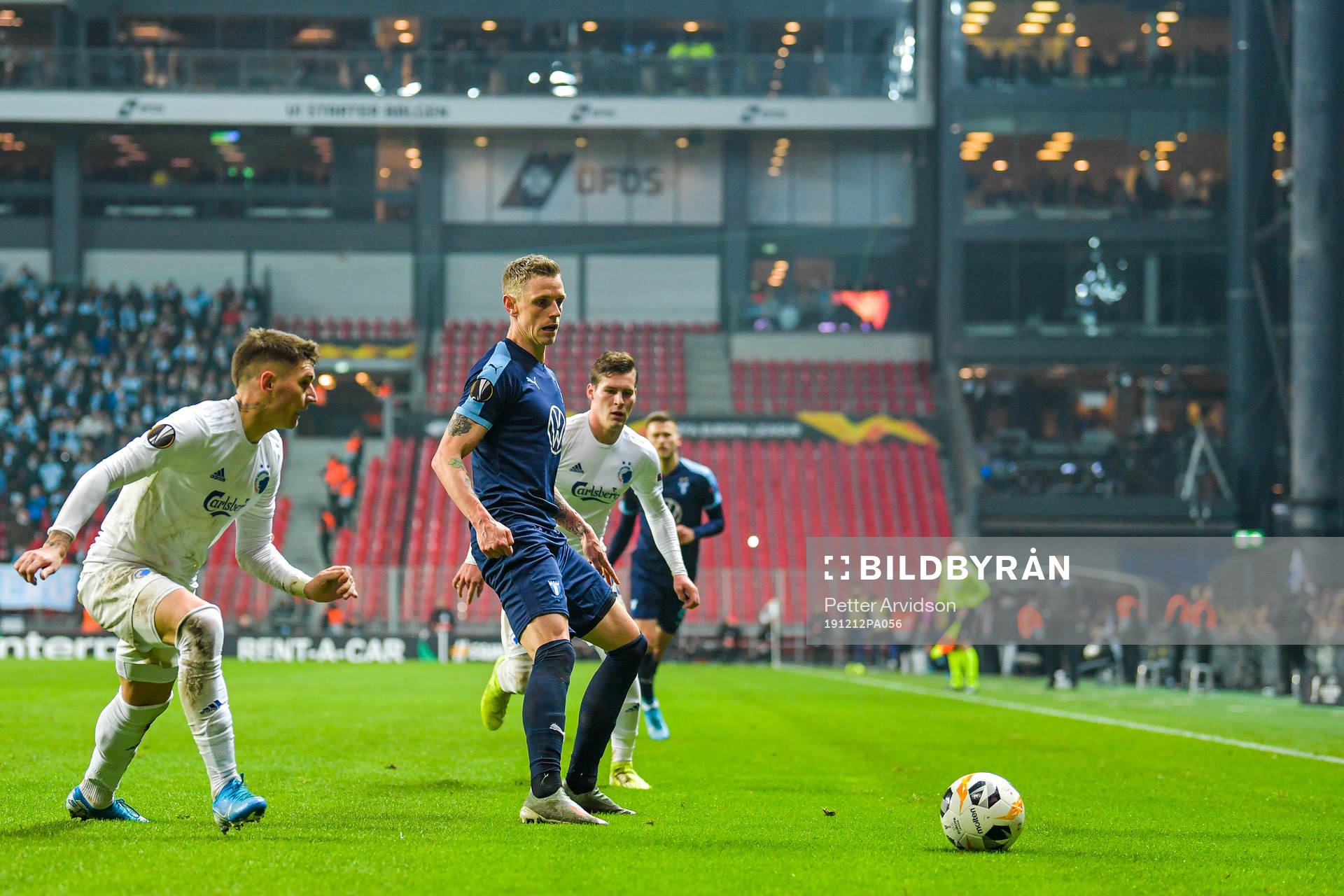 Robert Mudrazija of FC Köpenhamn and Sören Rieks of Malmö FF during the Europa League match between FC Köpenhamn and Malmö FF on December 12, 2019 in Copenhagen.