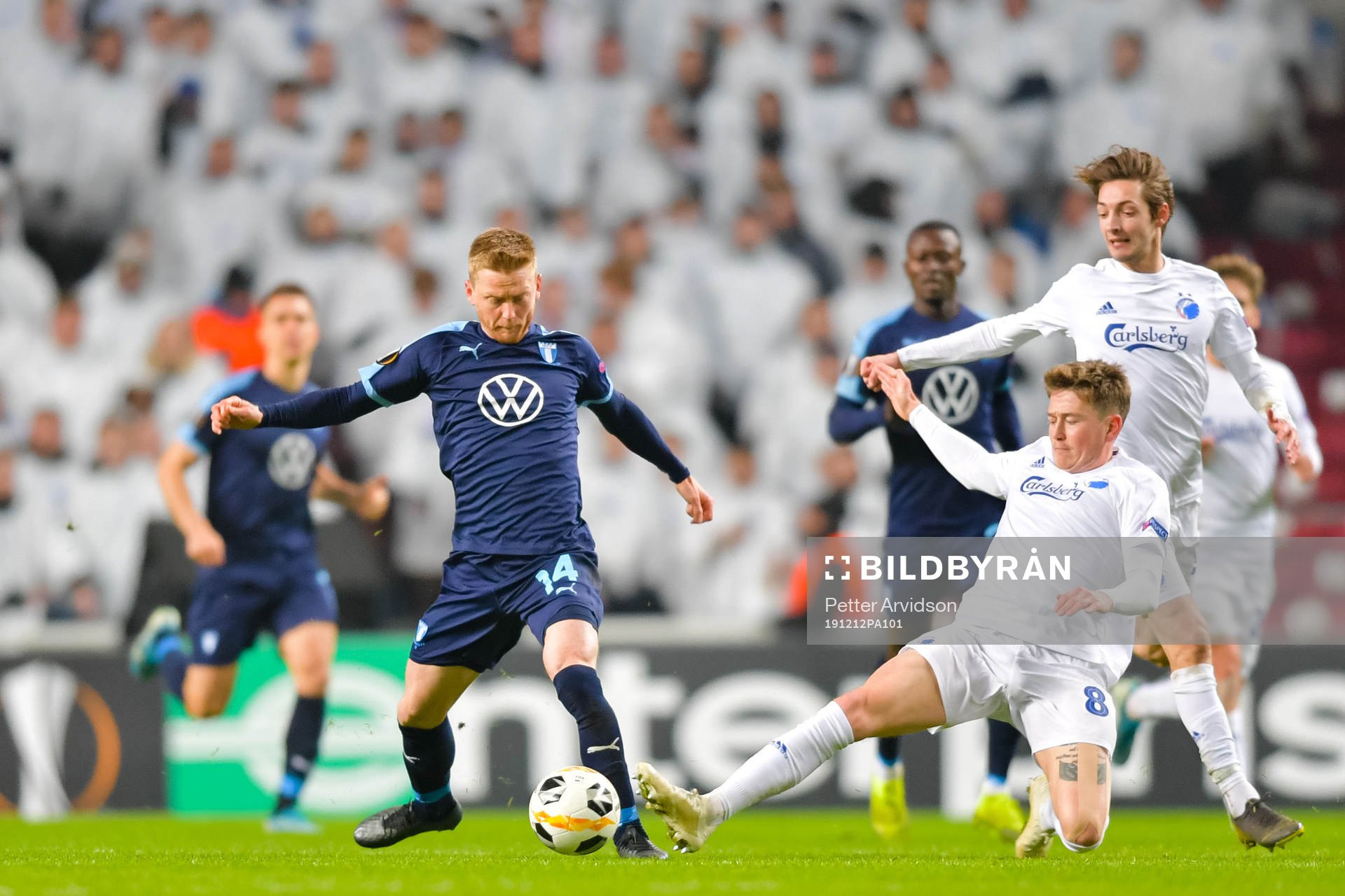 Anders Christiansen of Malmö FF and Nicolaj Thomsen of FC