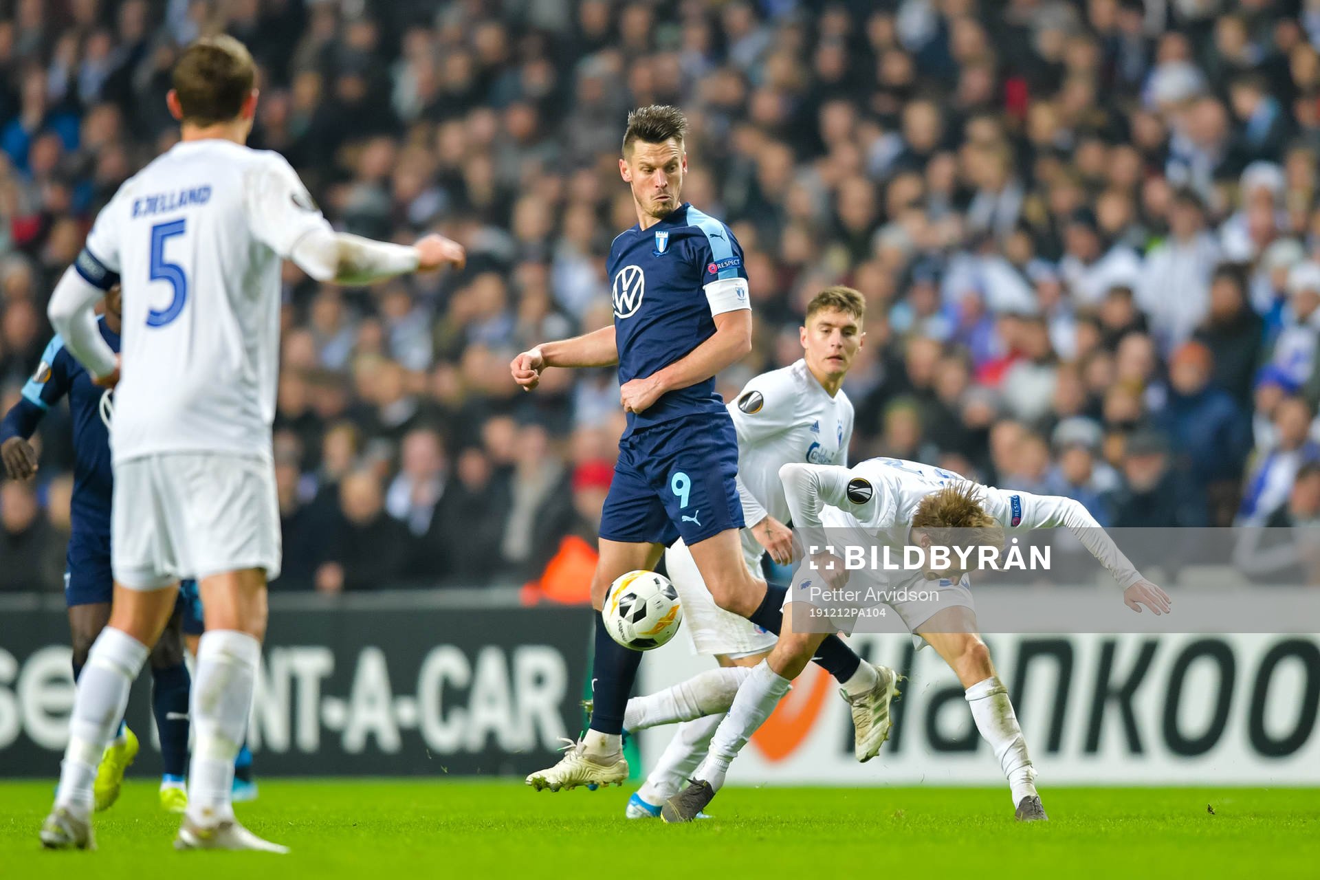 Markus Rosenberg of Malmö FF and Rasmus Falk of FC
