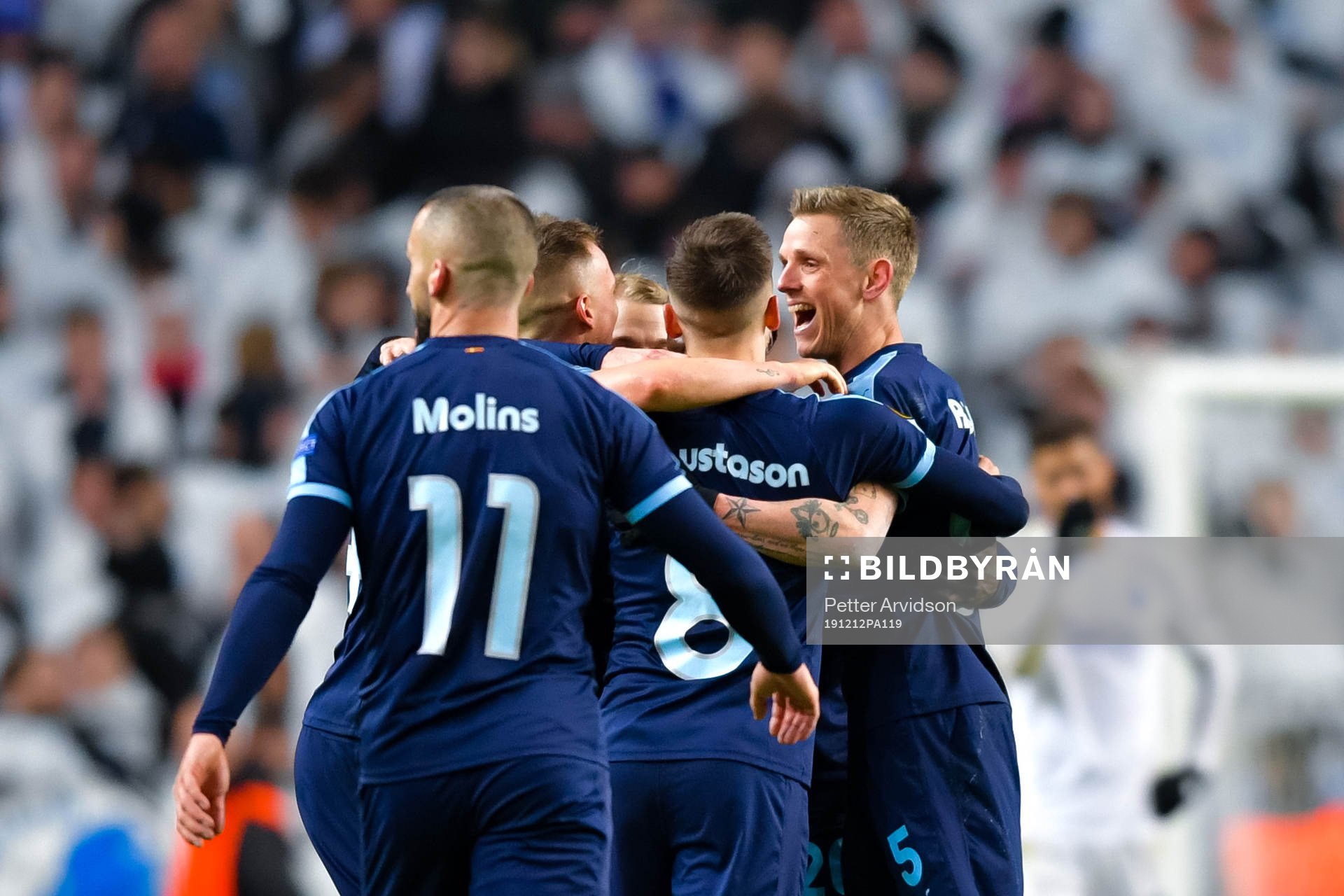 Sören Rieks of Malmö FF celebrates with team-mates