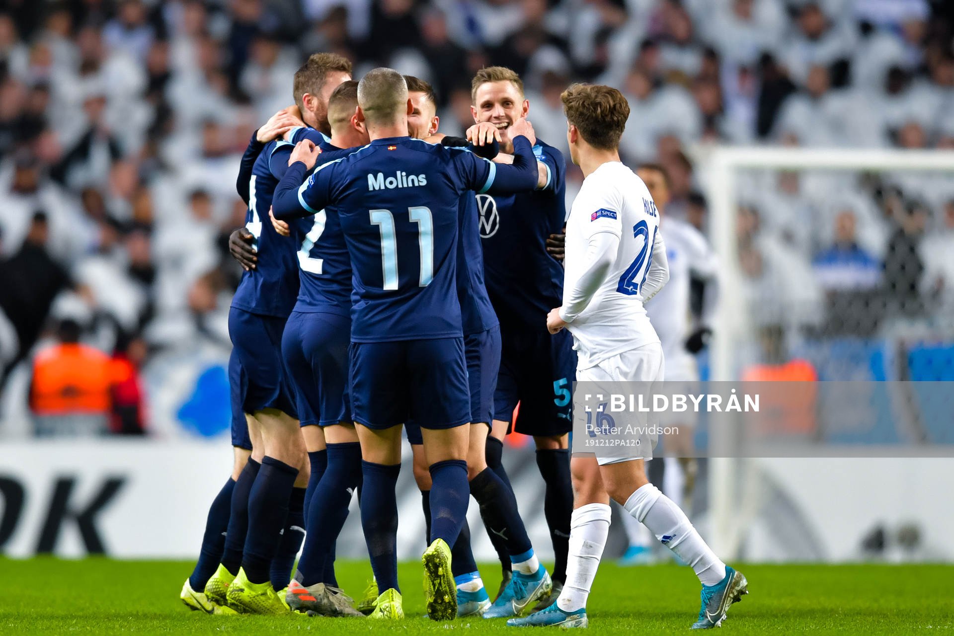 Guillermo Molins and Sören Rieks of Malmö FF celebrate