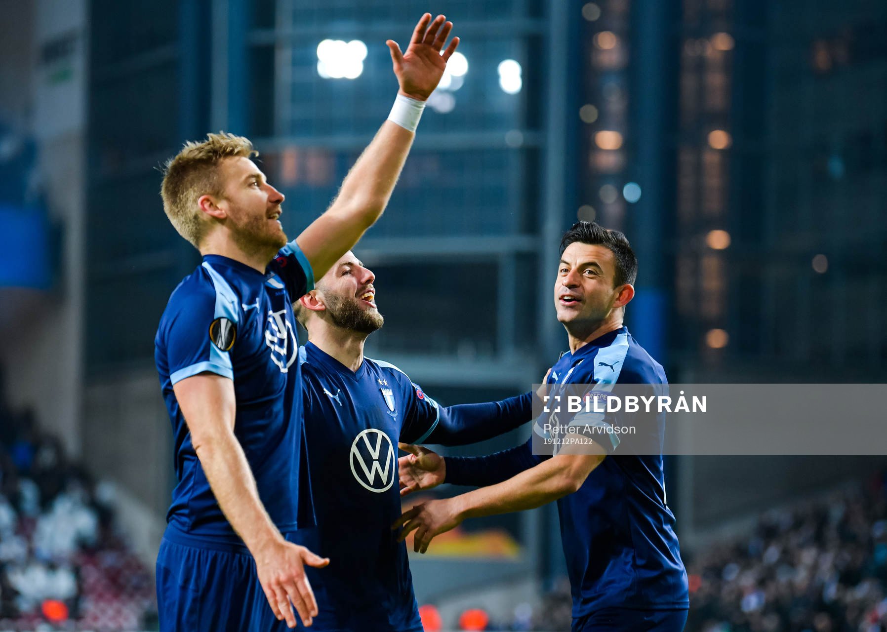 Rasmus Bengtsson, Behrang Safari and Erdal Rakip of Malmö