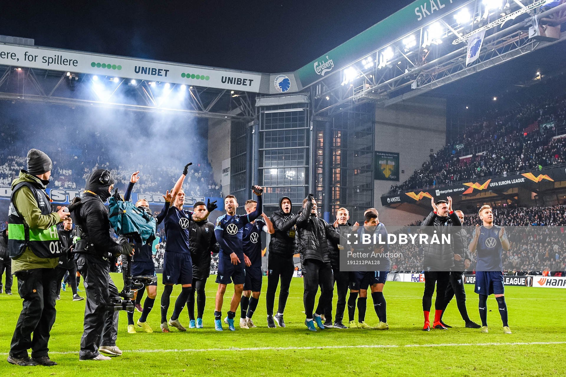 Playaers of Malmö FF celebrate
