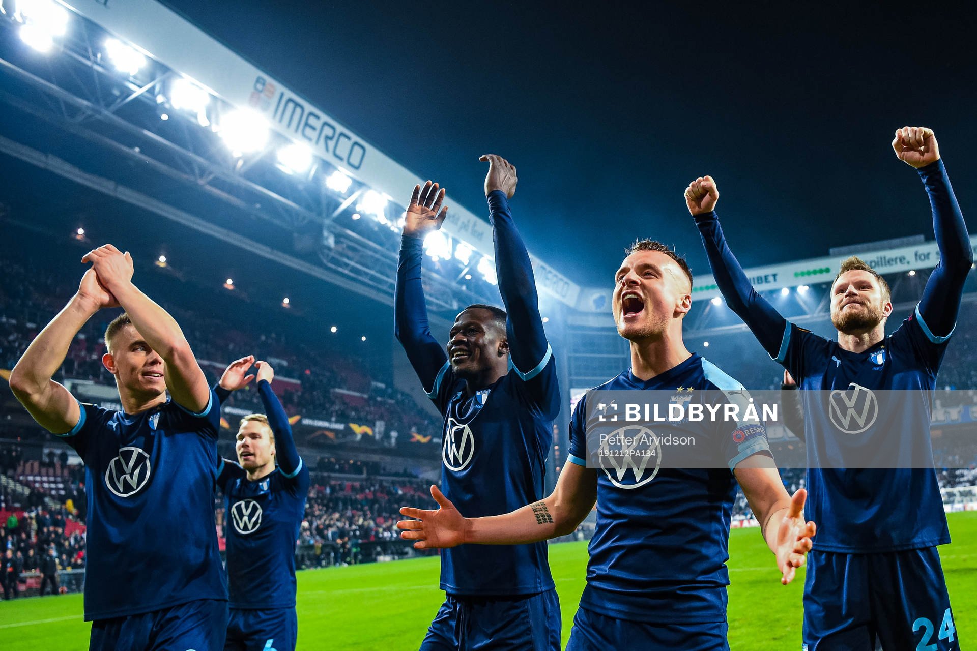 Bonke Innocent , Eric Larsson and Lasse Nielsen of Malmö