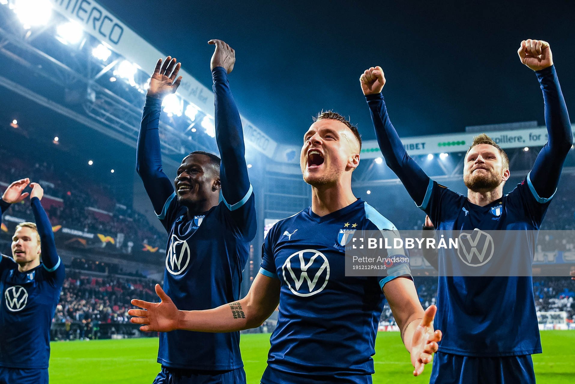 Bonke Innocent , Eric Larsson and Lasse Nielsen of Malmö