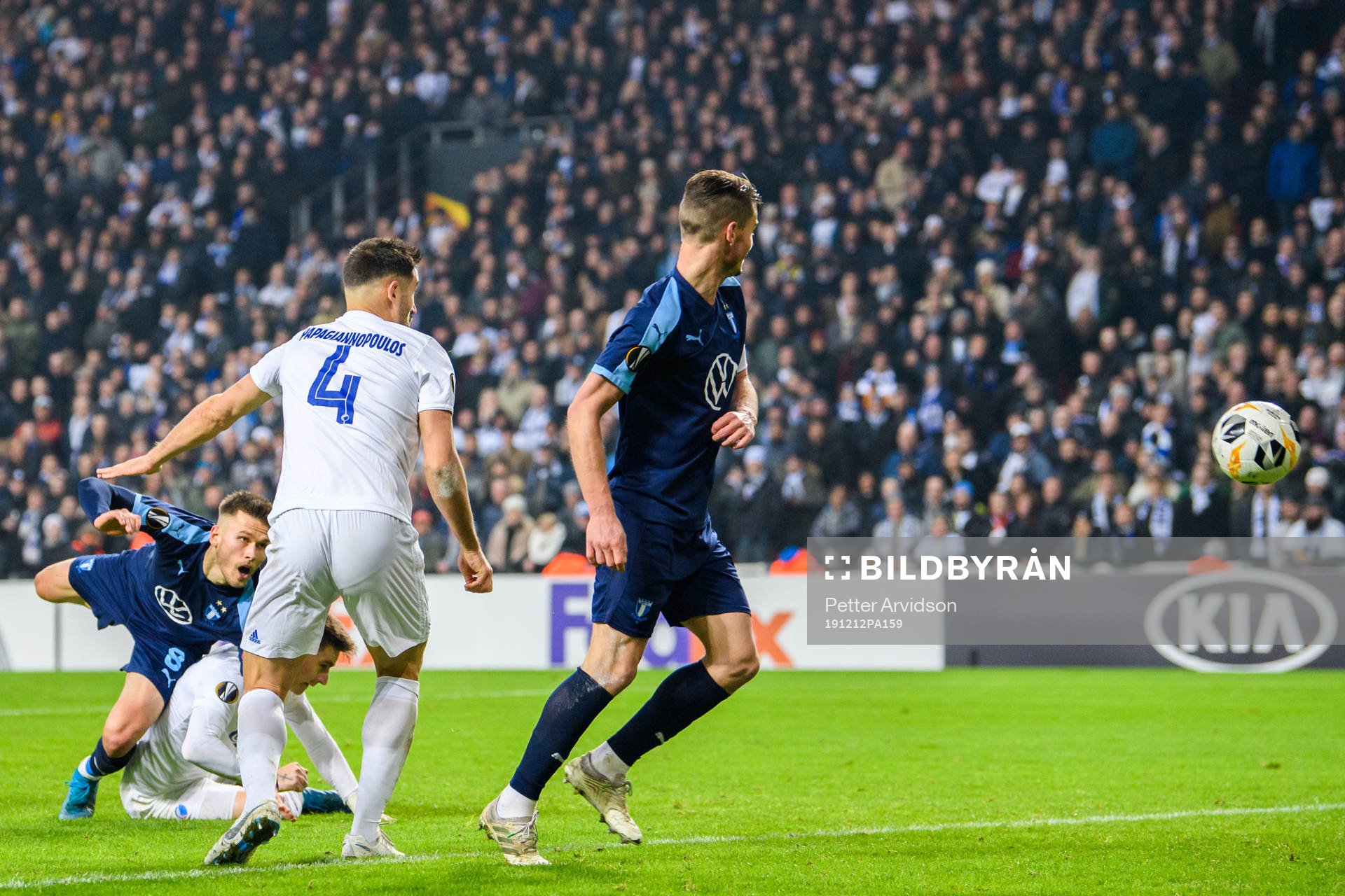 Arnor Traustason of Malmö FF (left) scores the game
