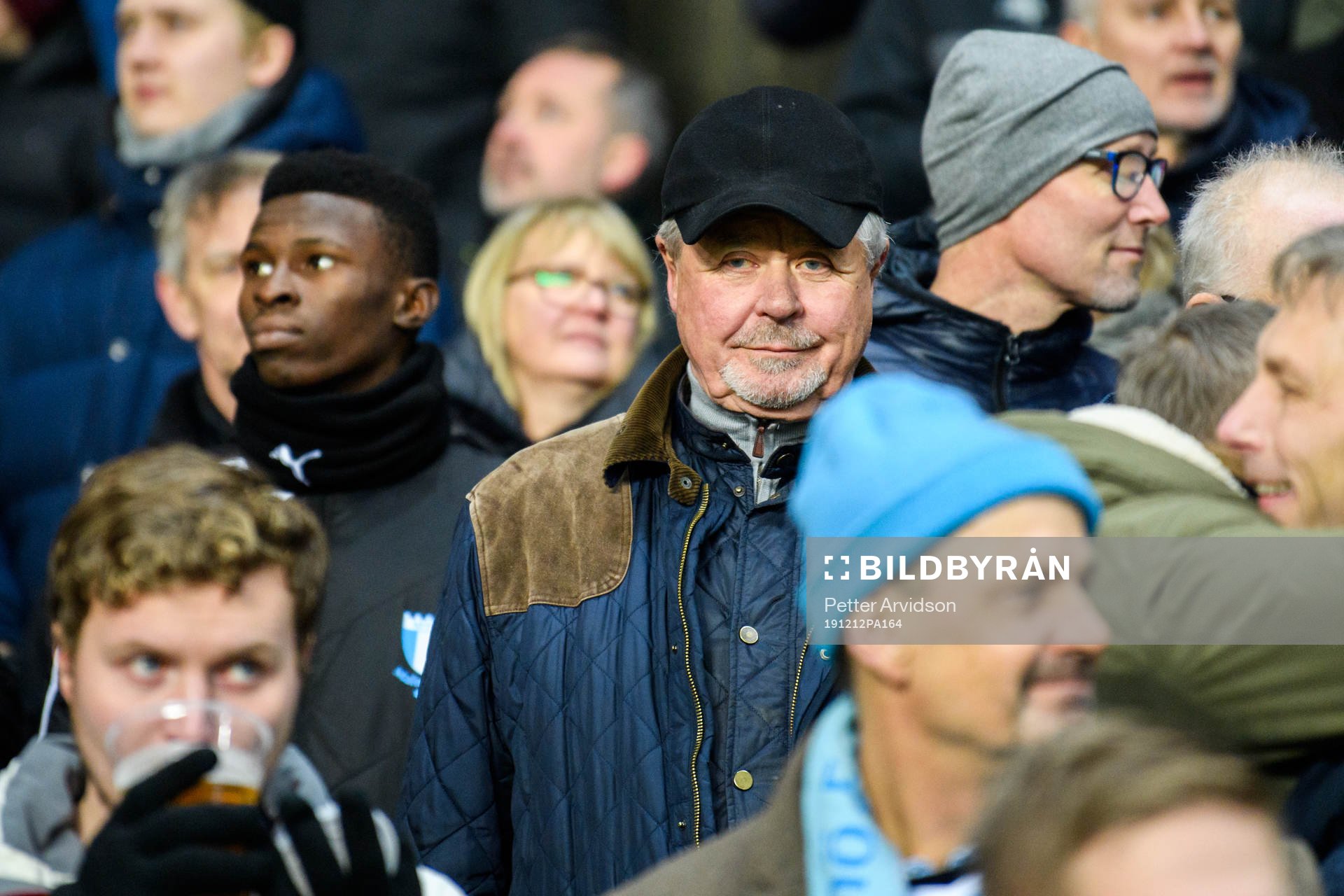 Percy Nilsson in the stands