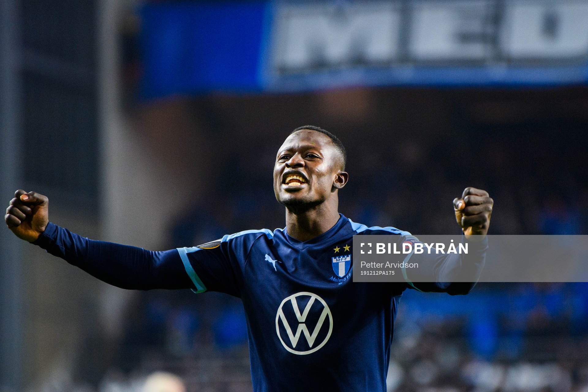 Bonke Innocent of Malmö FF celebrates