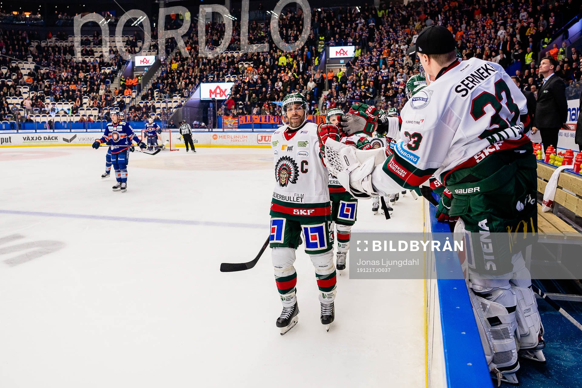 Frölundas Joel Lundqvist jublar