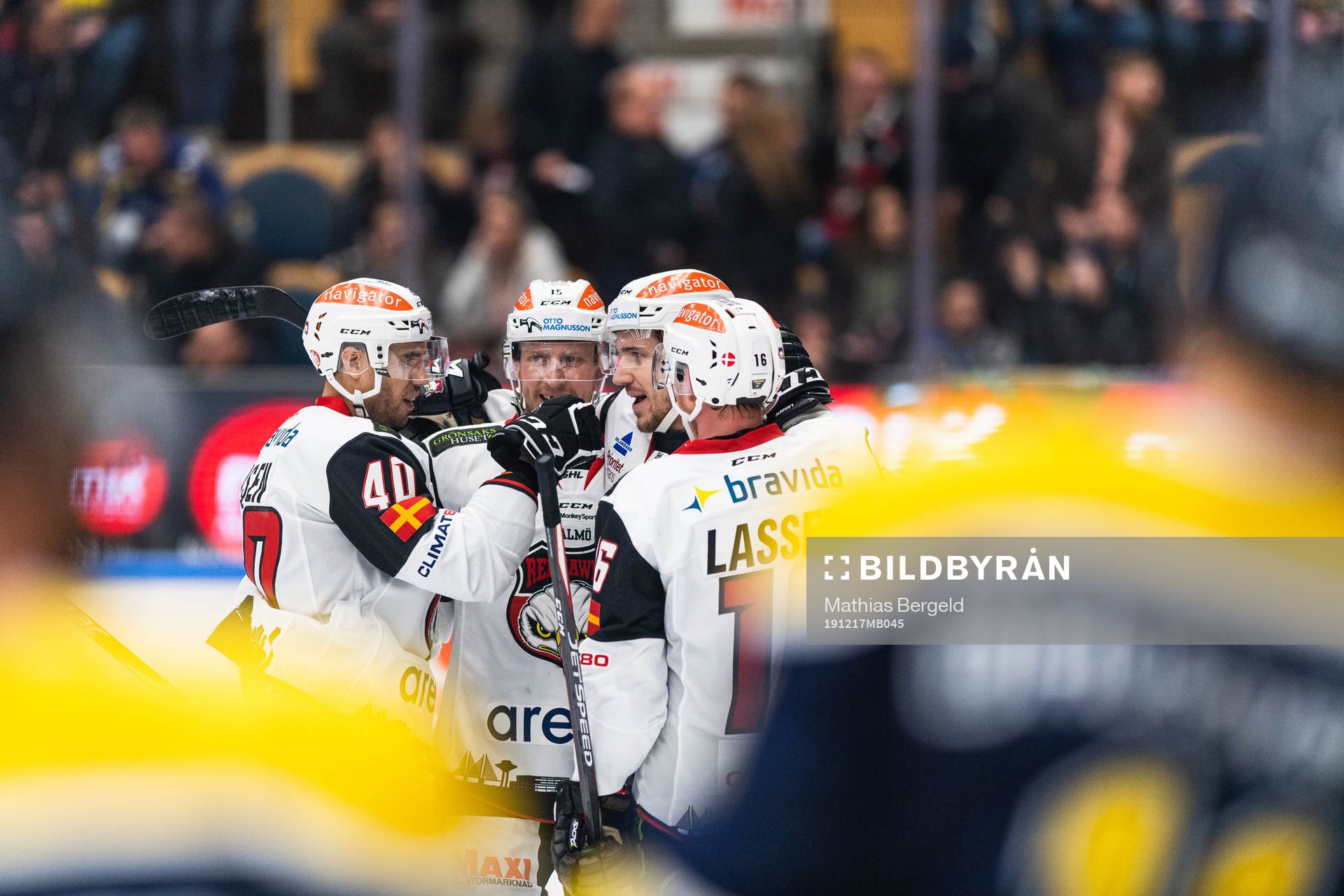 Malmö Redhawks Jesper Jensen, Axel Wemmenborn, Jesper