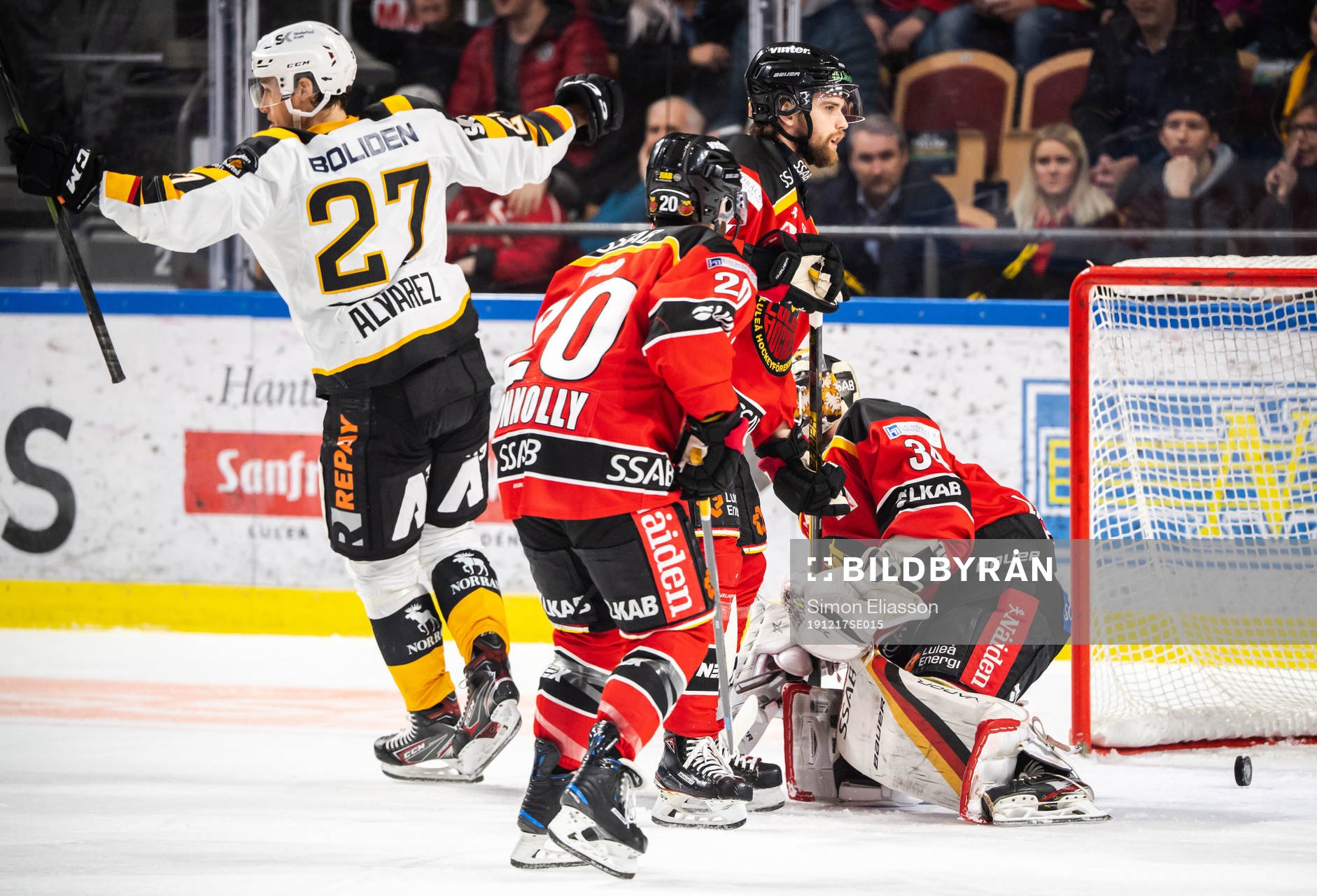 Skellefteås Robin Alvarez jublar