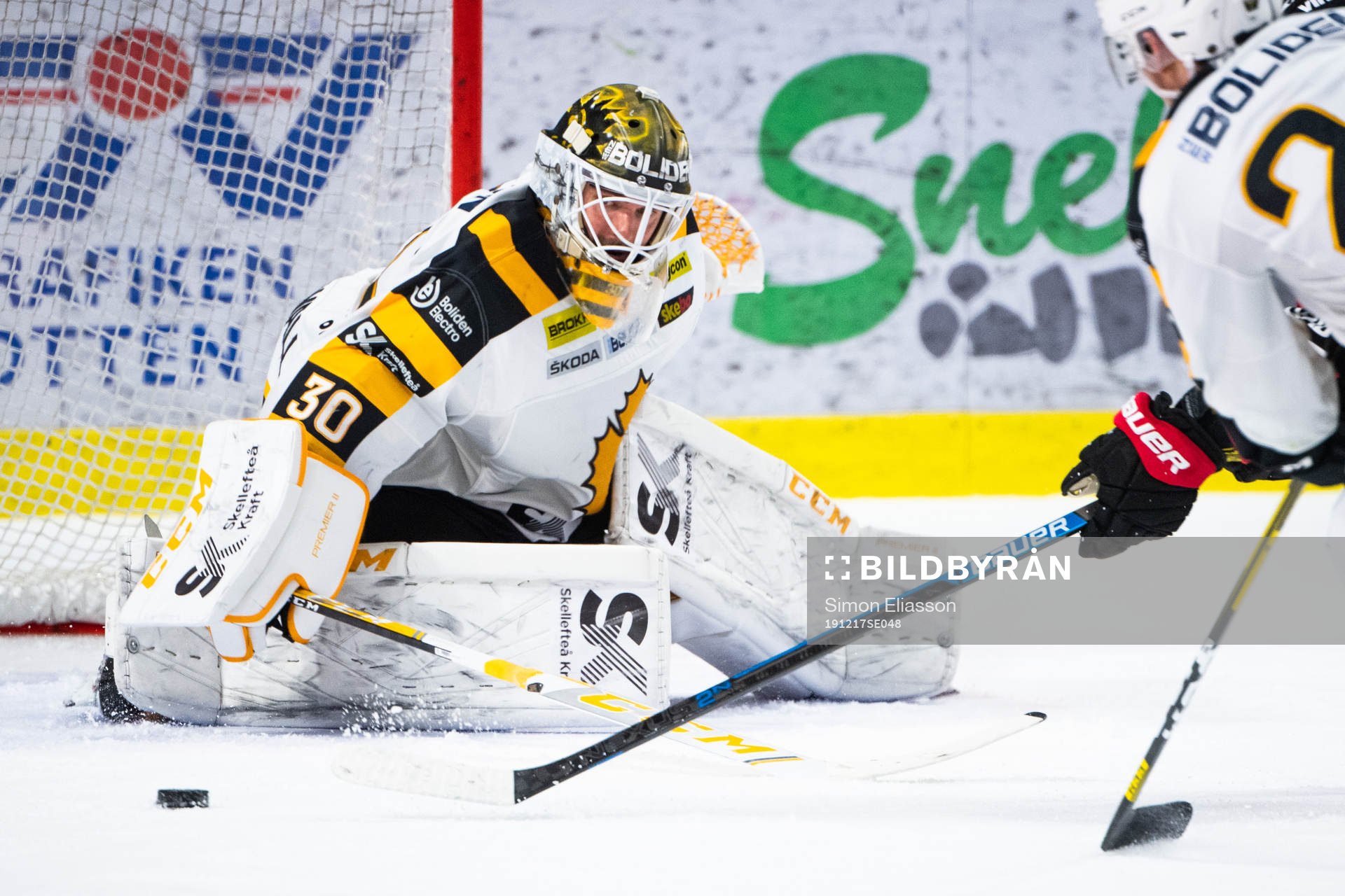 Skellefteås målvakt Gustaf Lindvall