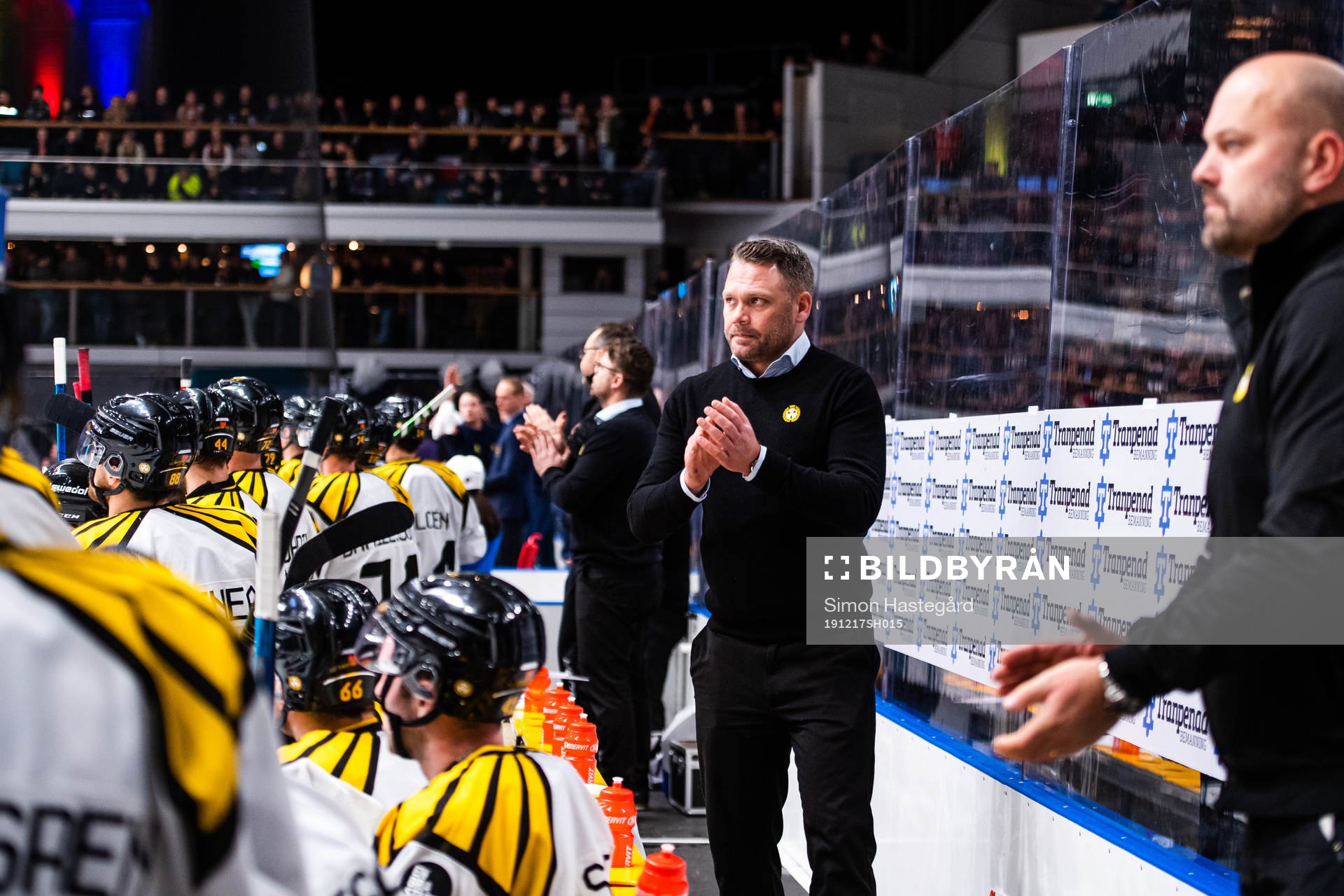 Brynäs assisterande tränare Mikael Holmqvist när Brynäs