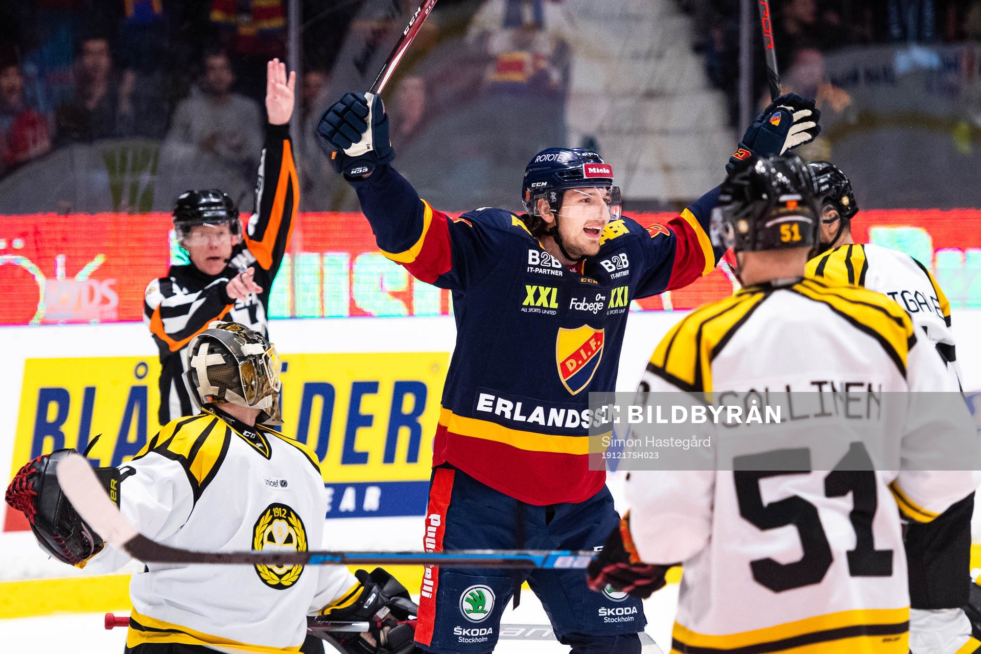 Djurgårdens Anton Hedman jublar
