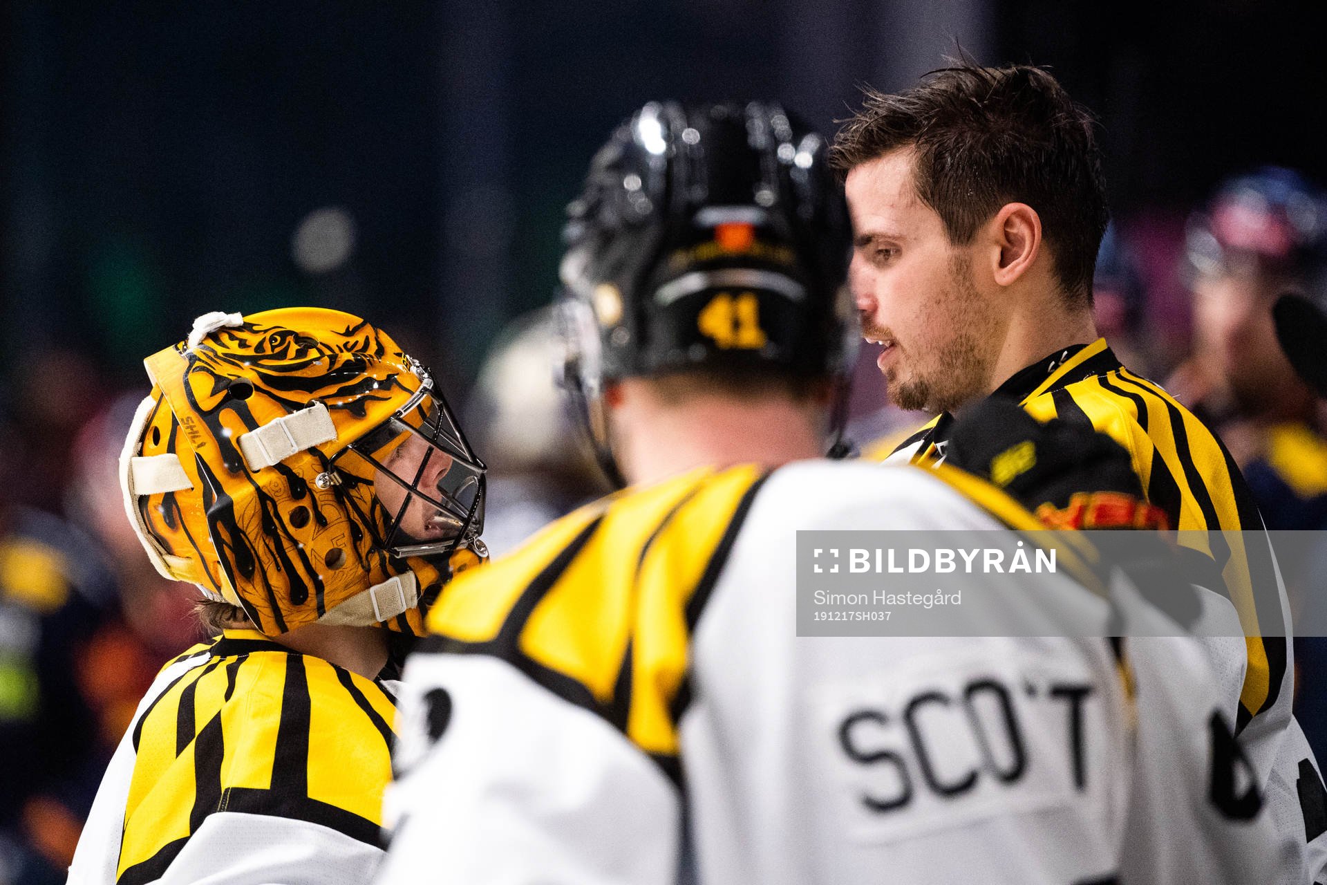 Brynäs målvakt Samuel Ersson och Joacim Eriksson