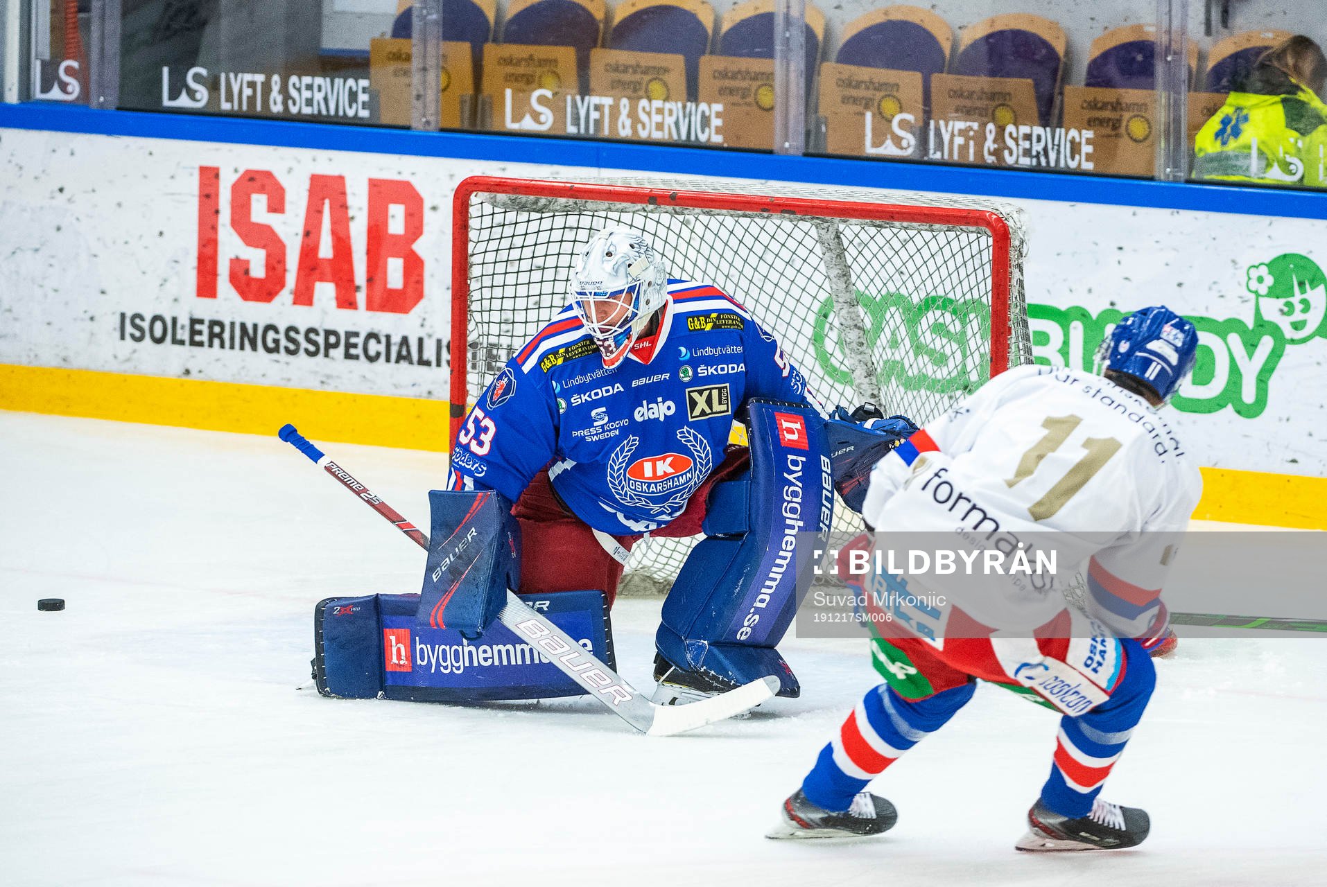 Oskarshamns målvakt Fredrik Pettersson-Wentzel och Joakim
