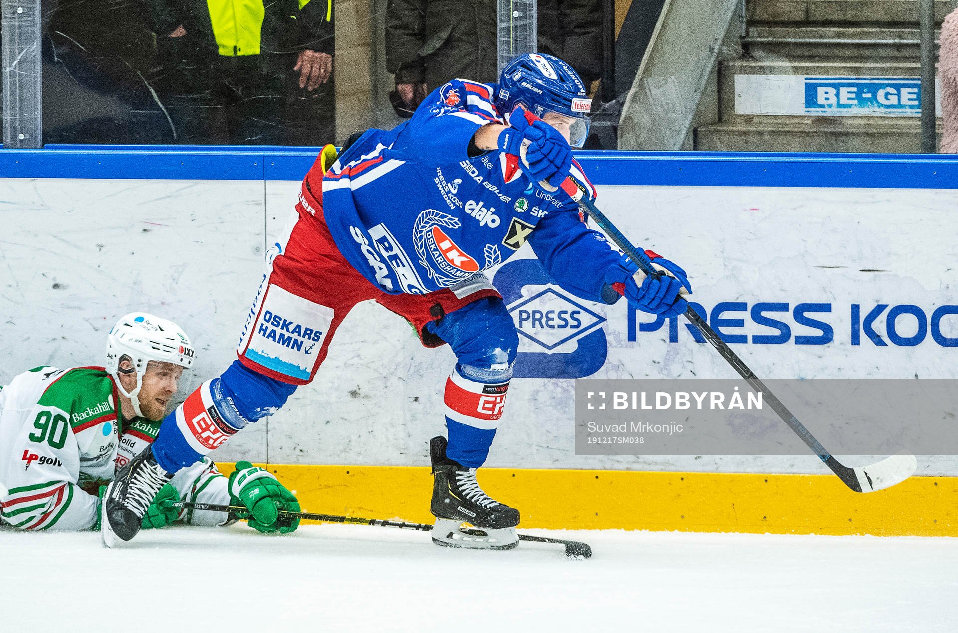 Oskarshamns Emil Wahlberg och Rögles Ted Brithén