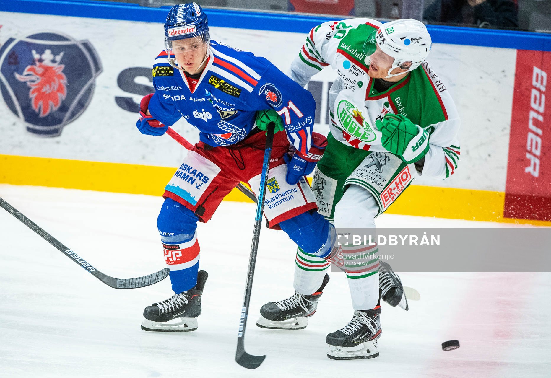 Oskarshamns Filip Sveningsson och Rögles Hampus Gustafsson