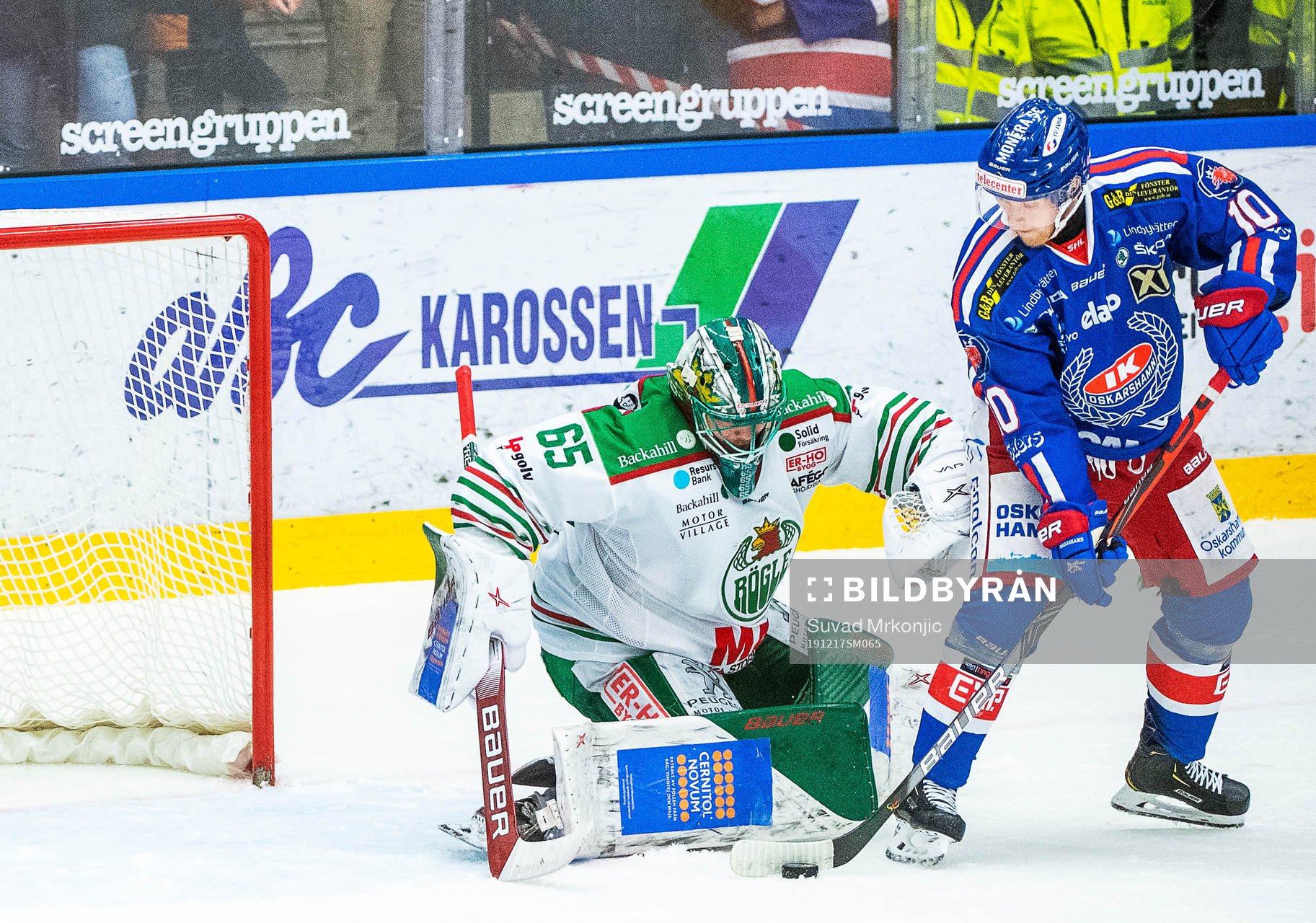 Oskarshamns Nicklas Heinerö och Rögles målvakt