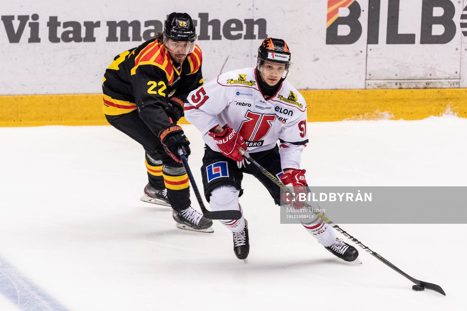 Brynäs Adam Brodecki och Örebros Kristian Näkyvä