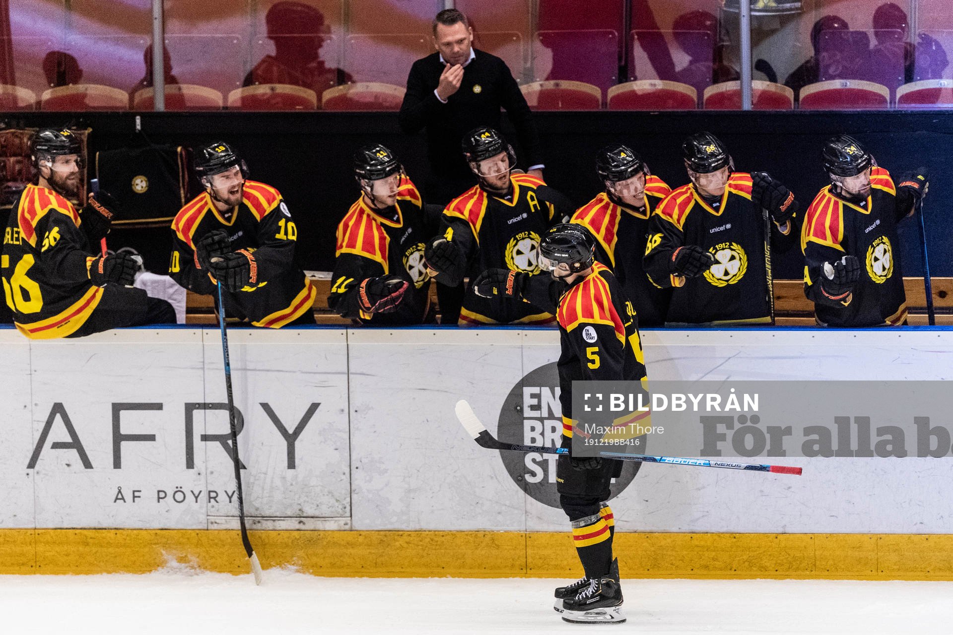 Brynäs Lukas Kilström jublar