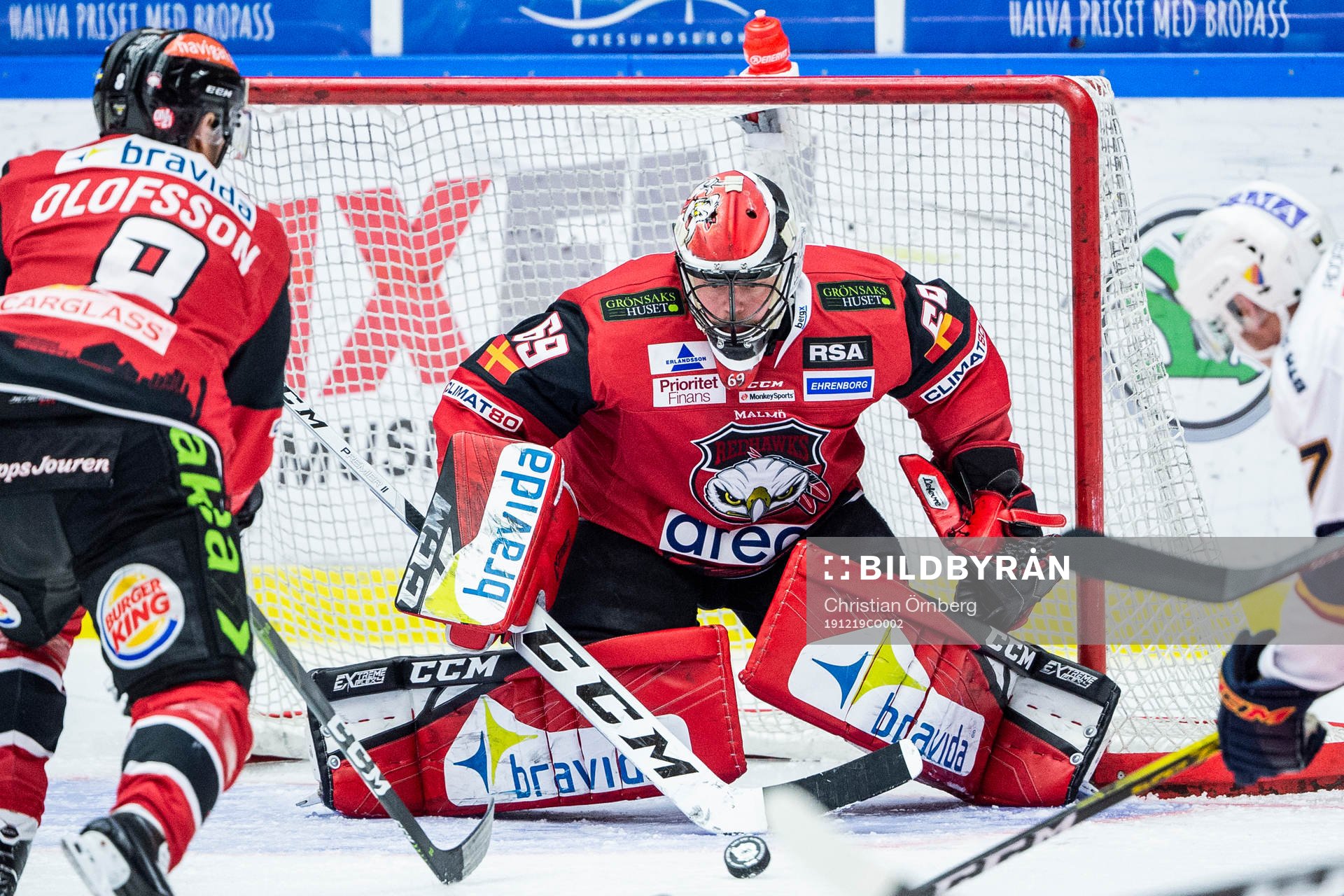Malmö Redhawks målvakt Oscar Alsenfelt