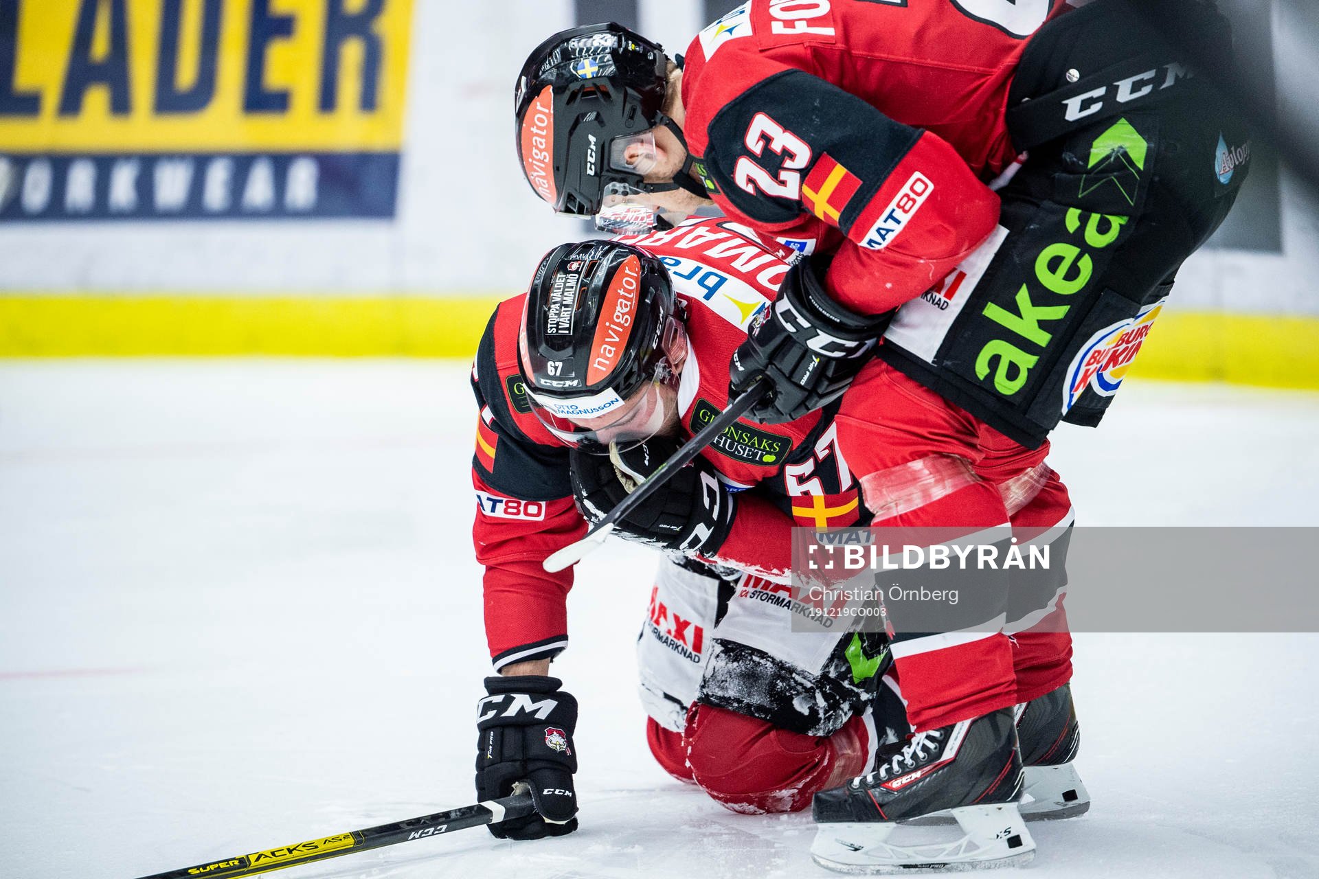 Malmö Redhawks Konstantin Komarek ligger skadad