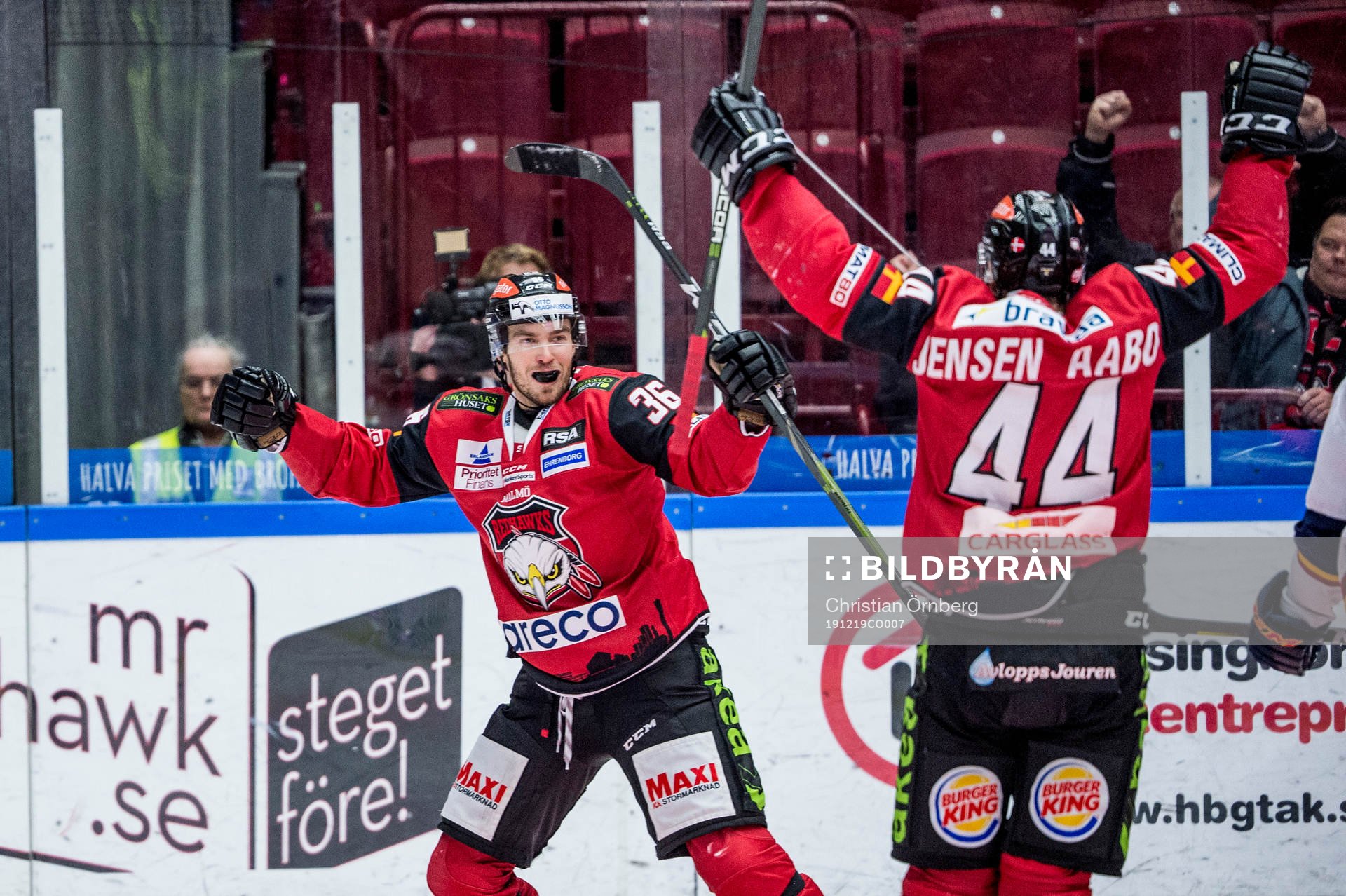 Malmö Redhawks Matias Myttynen och Jesper Jensen Aabo
