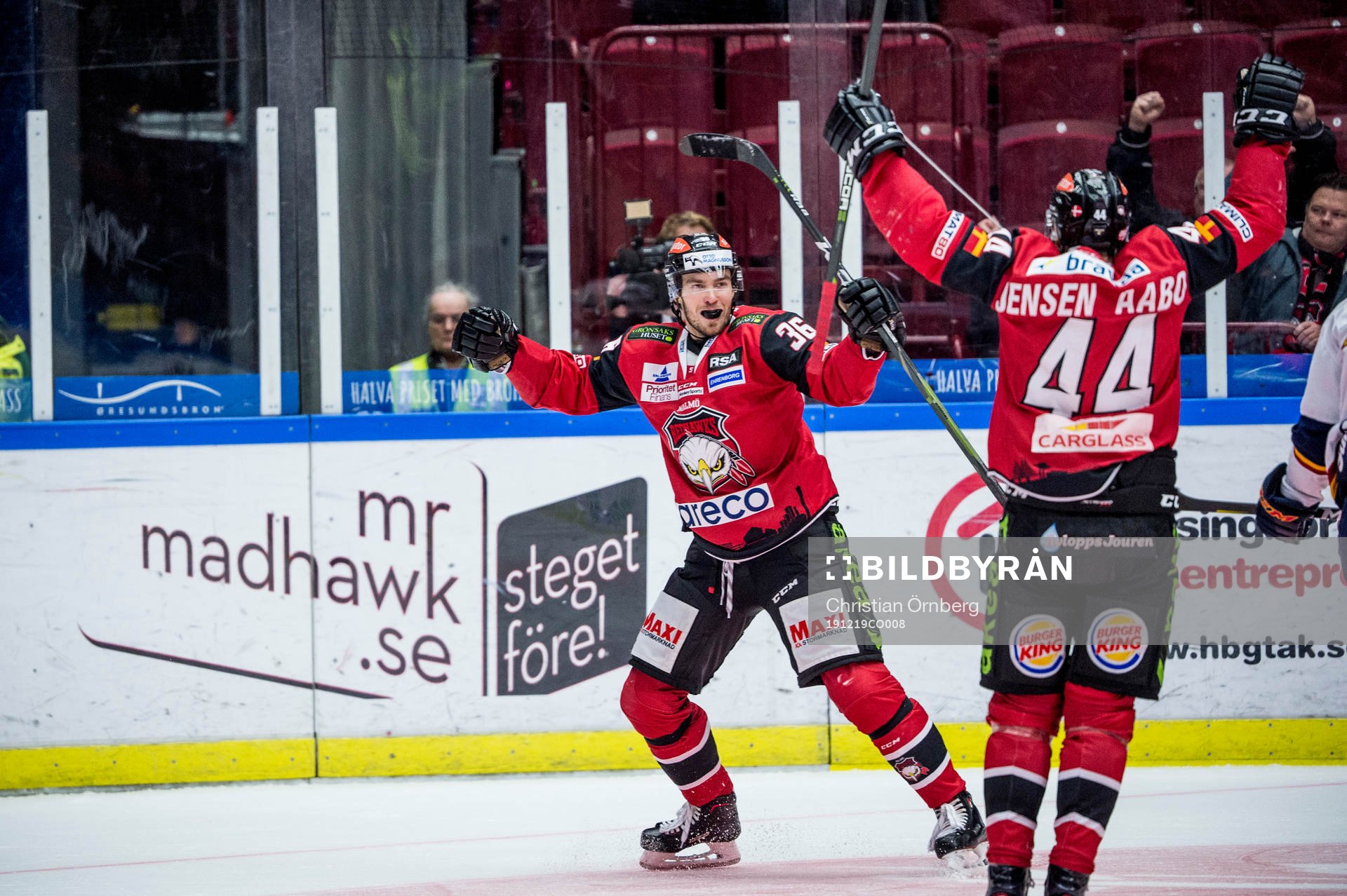 Malmö Redhawks Matias Myttynen och Jesper Jensen Aabo