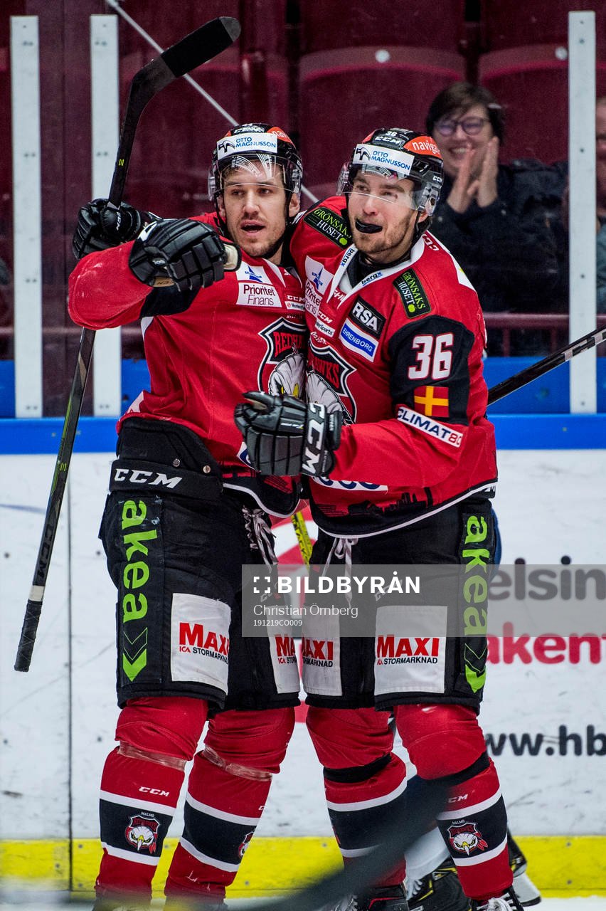 Malmö Redhawks Jesper Jensen Aabo och Matias Myttynen