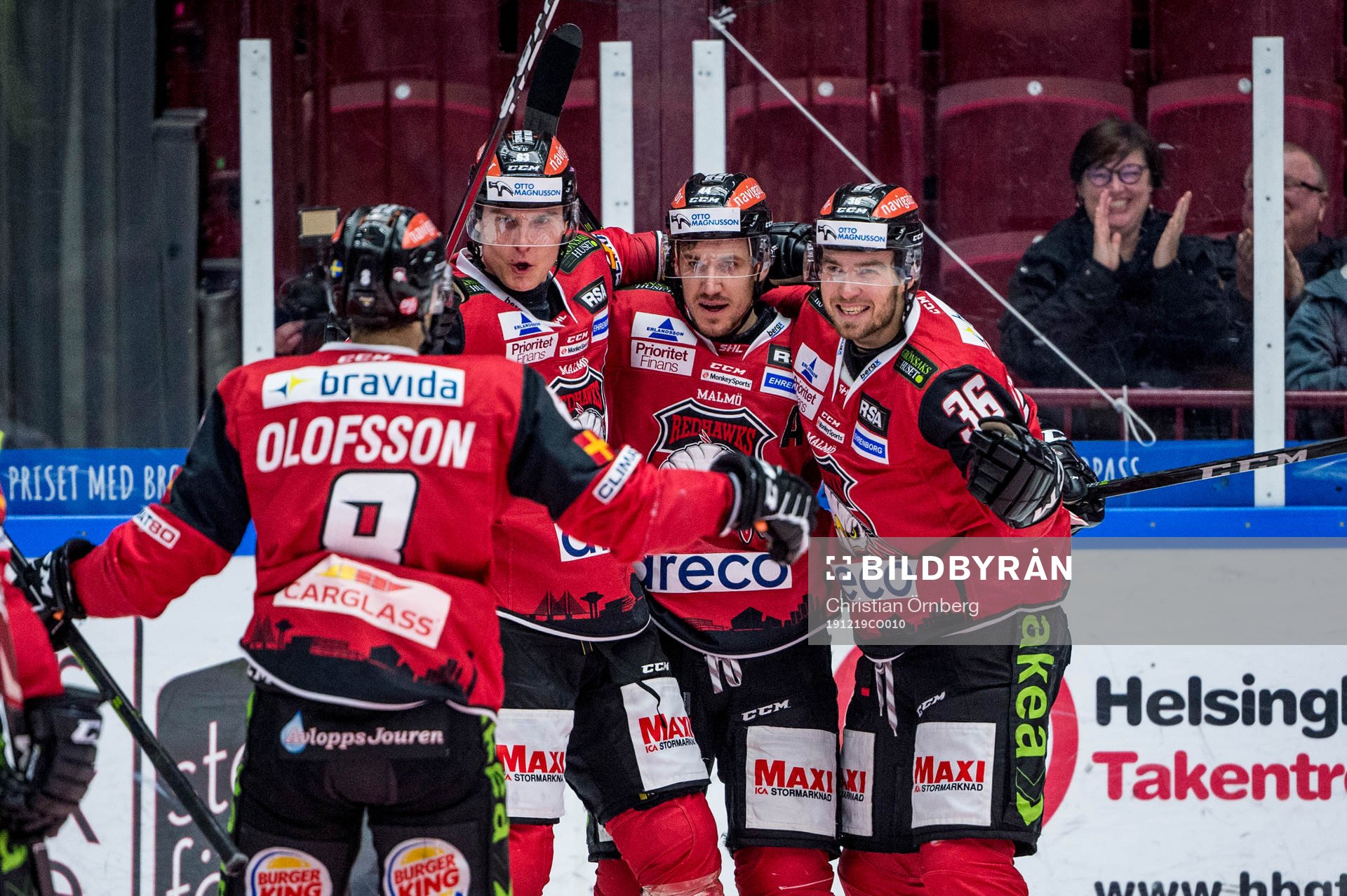 Malmö Redhawks Johan Olofsson, Fredrik Händemark, Jesper