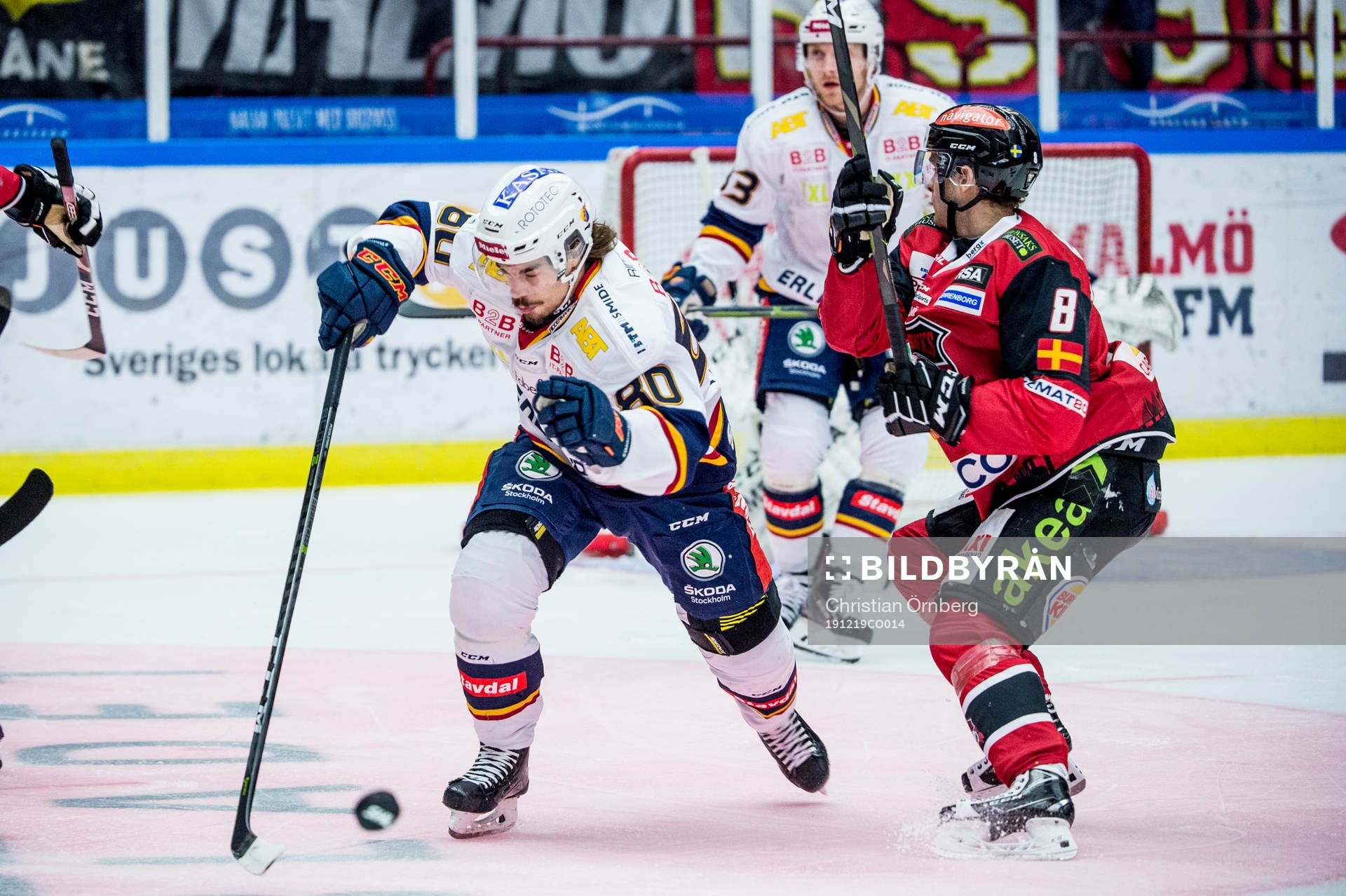 Djurgårdens Gustav Possler mot Malmö Redhawks Johan