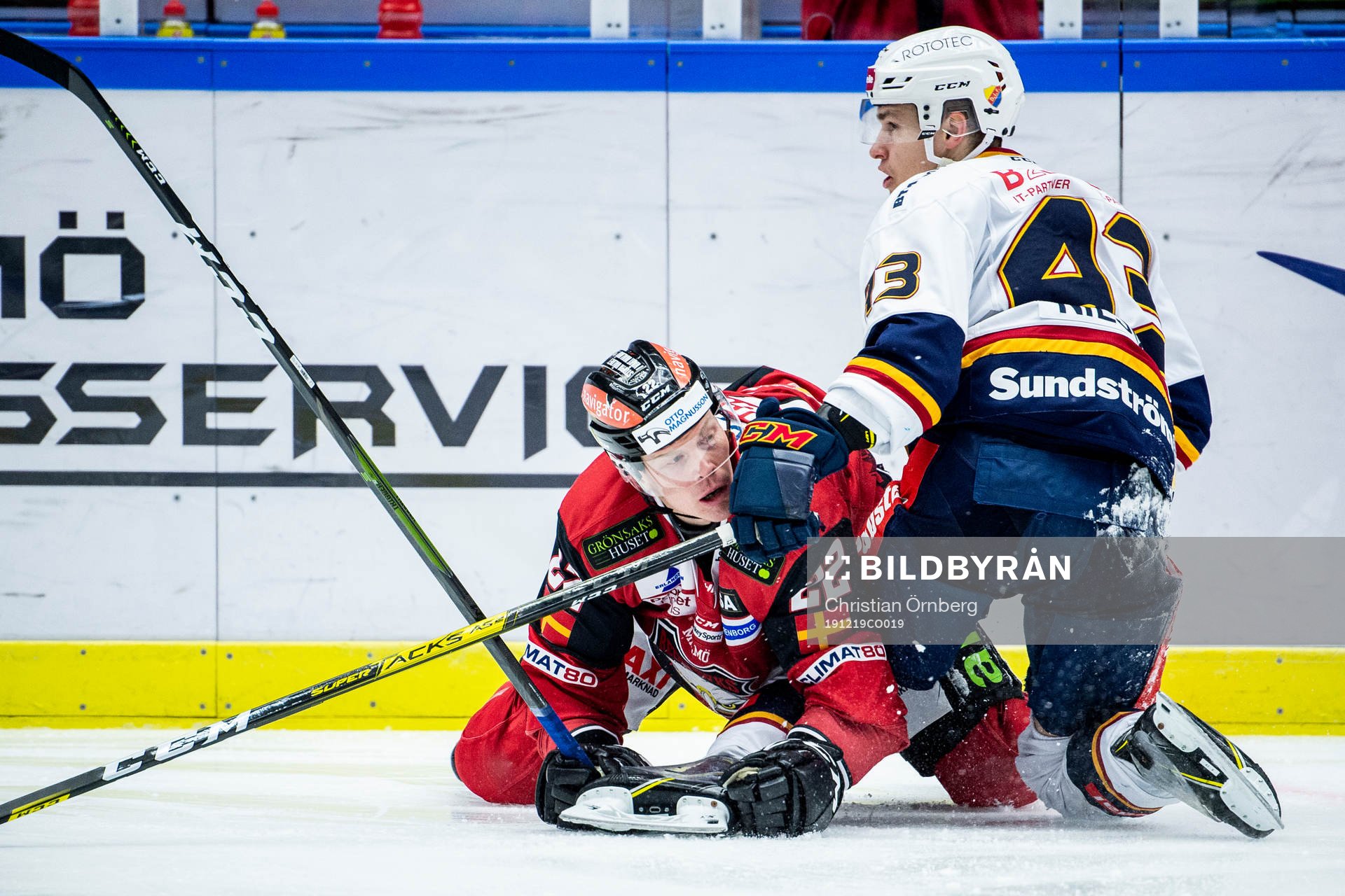Malmö Redhawks Lars Bryggman och Djurgårdens Tom Nilsson