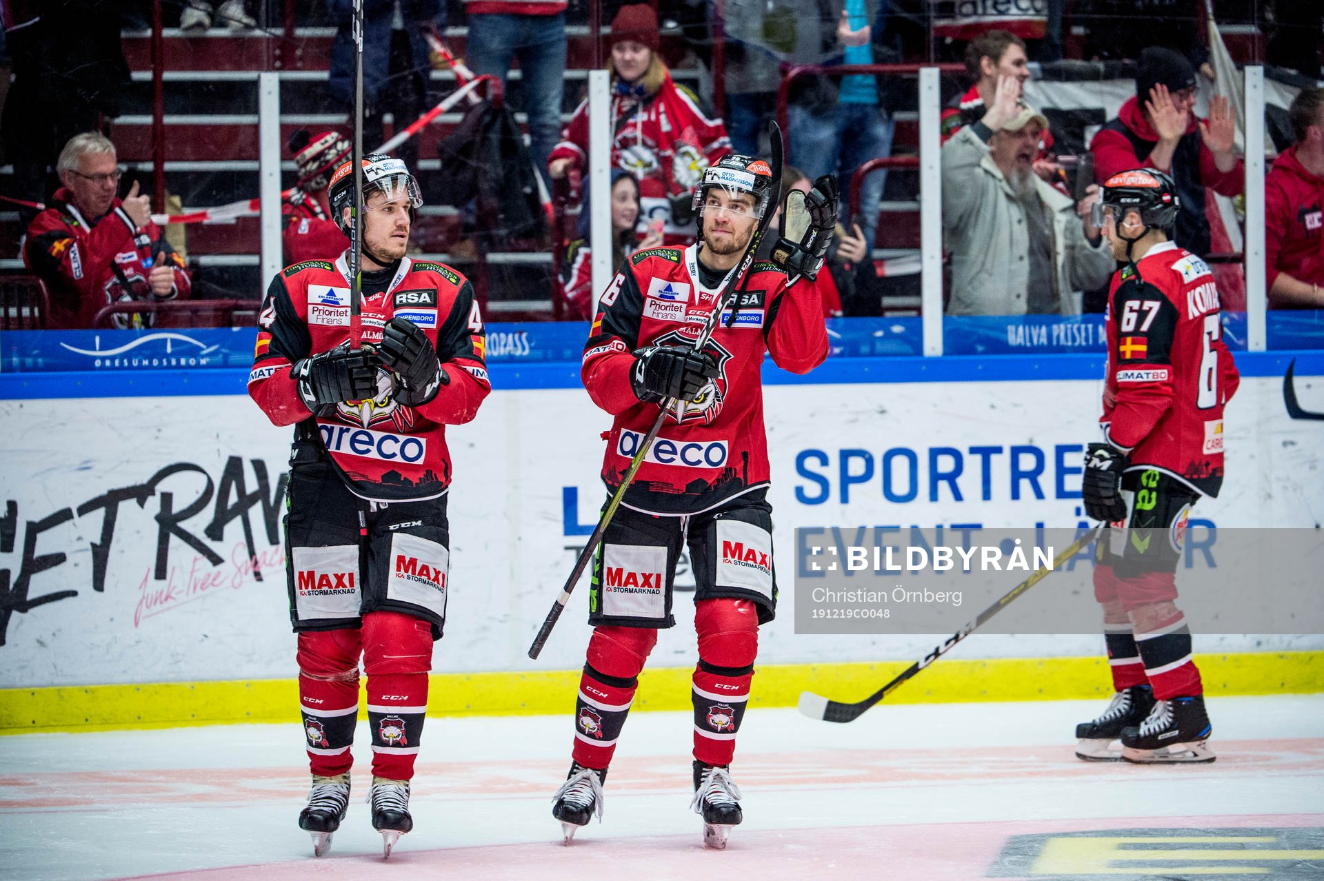 Malmö Redhawks Jesper Jensen Aabo och Matias Myttynen