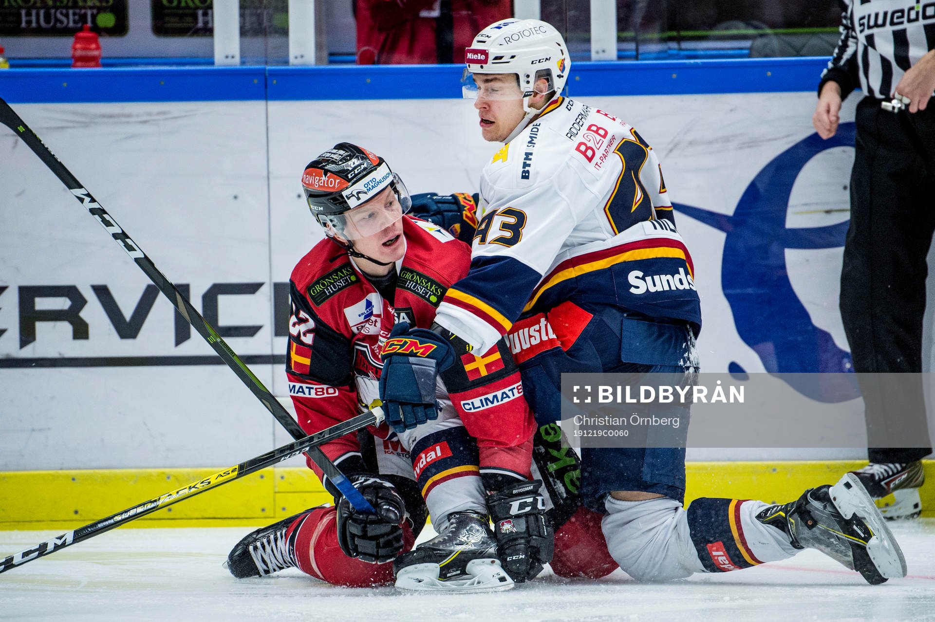 Malmö Redhawks Lars Bryggman och Djurgårdens Tom Nilsson