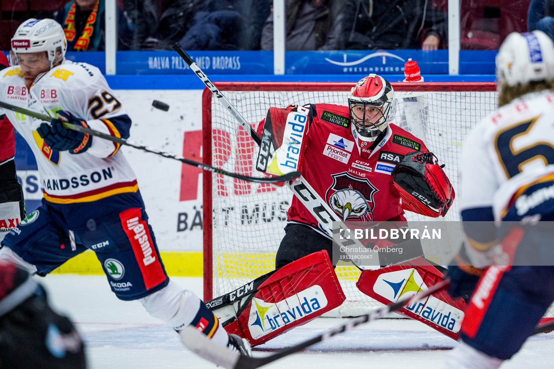 Malmö Redhawks målvakt Oscar Alsenfelt