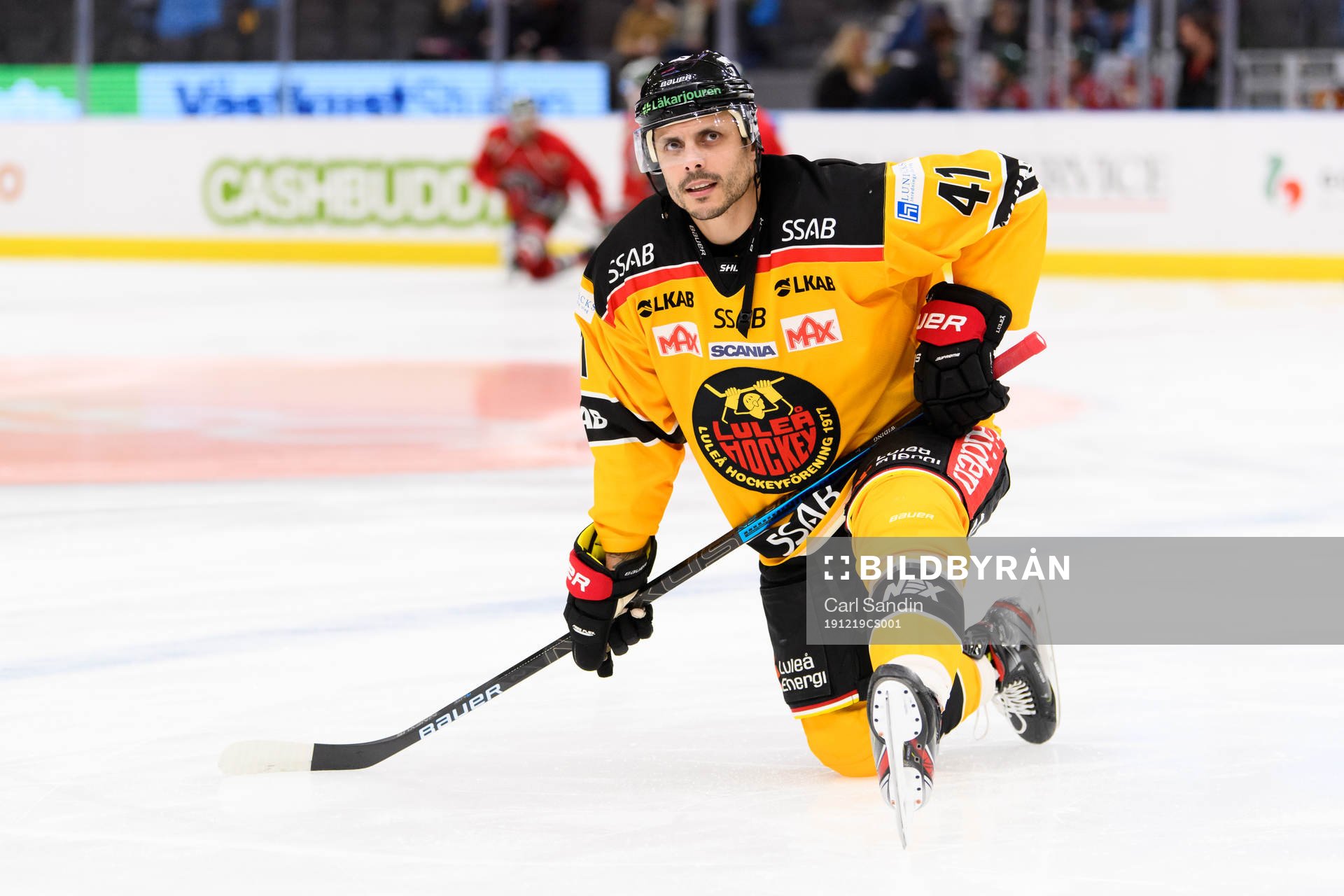 Luleås Daniel Widing innan ishockeymatchen i SHL mellan