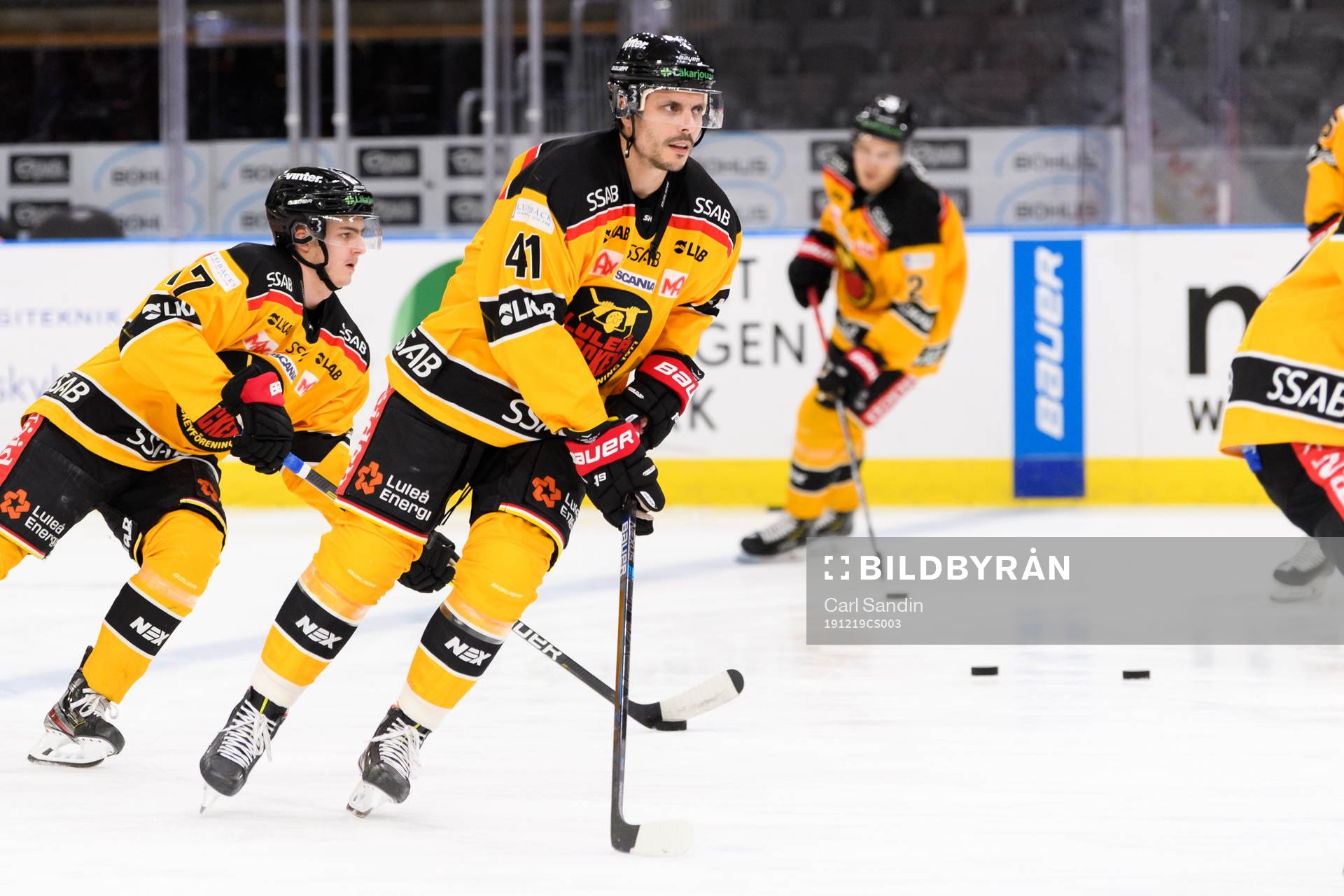 Luleås Daniel Widing innan ishockeymatchen i SHL mellan