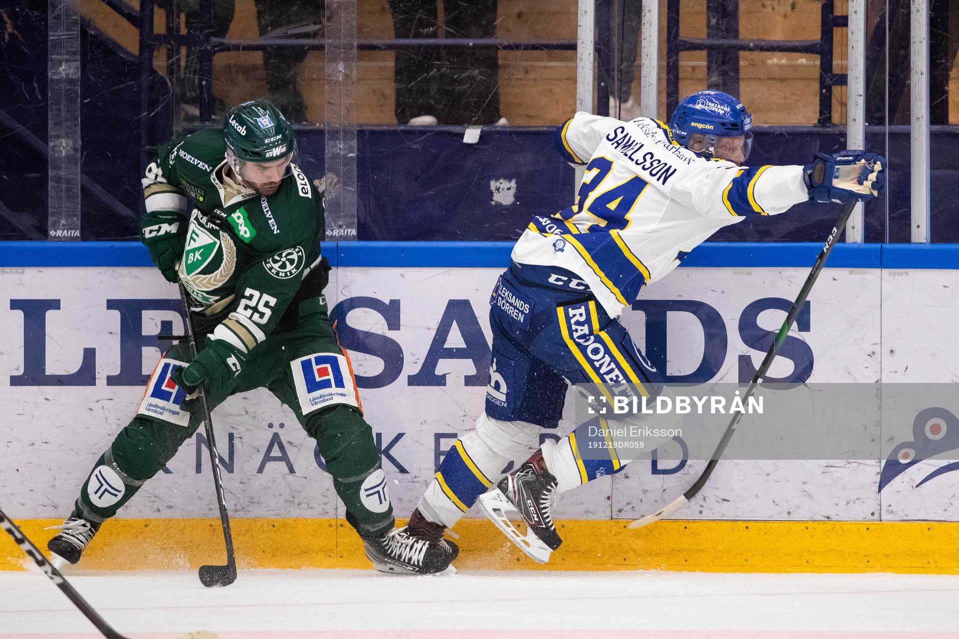 Färjestads Martin Johansson och Leksands Philip Samuelsson