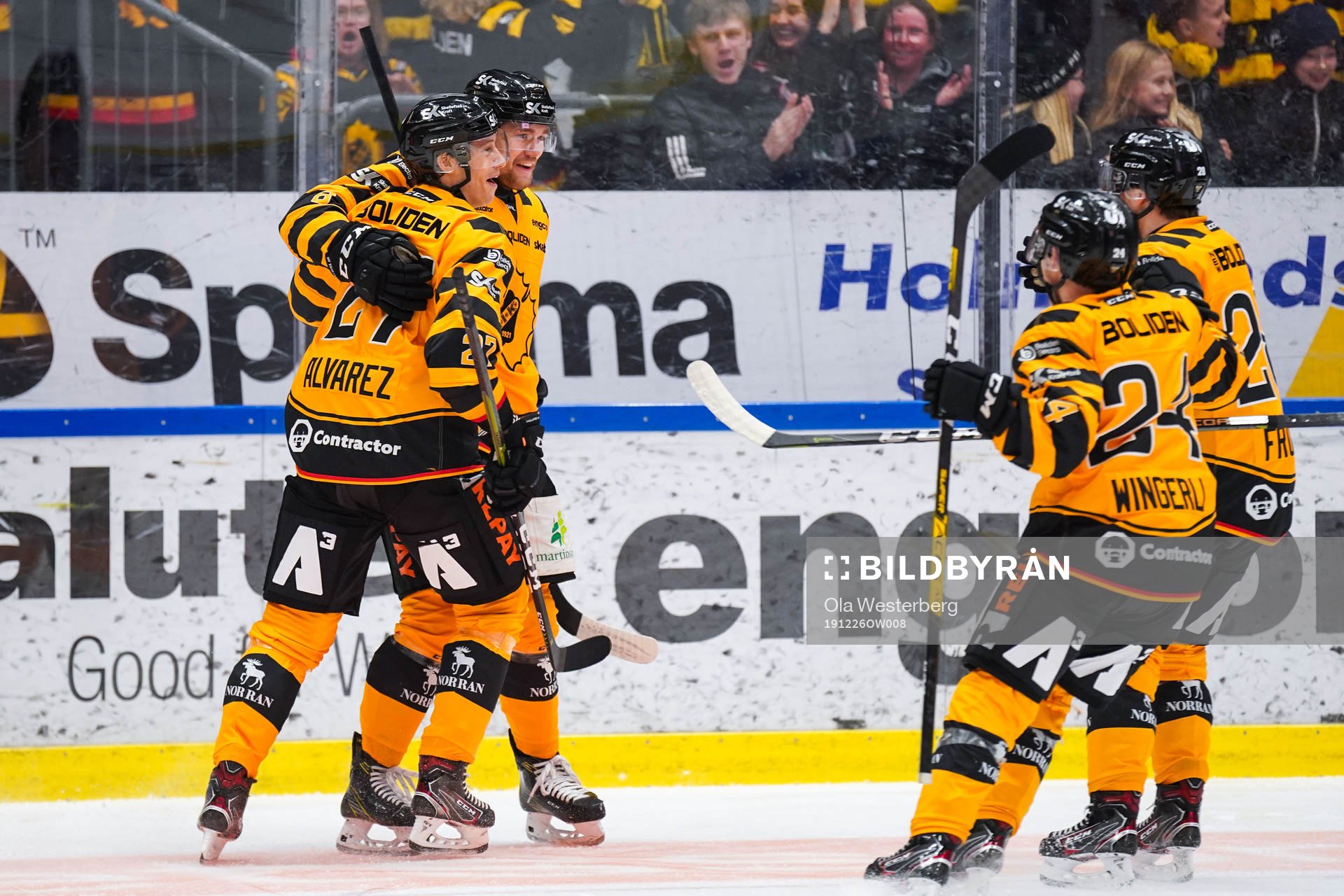 Skellefteås Patrik Norén och Robin Alvarez jublar