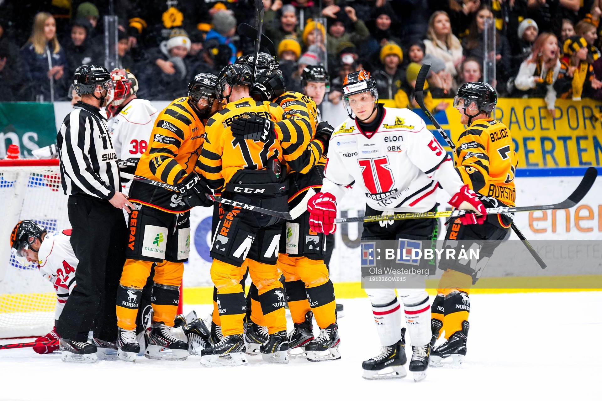 Skellefteås Tom Pyatt , Adam Pettersson och Petter