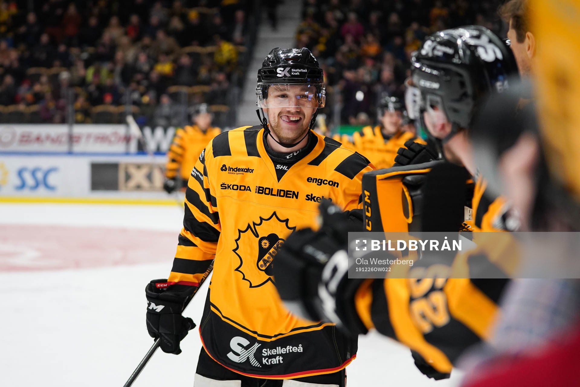 Skellefteås Filip Berglund jublar