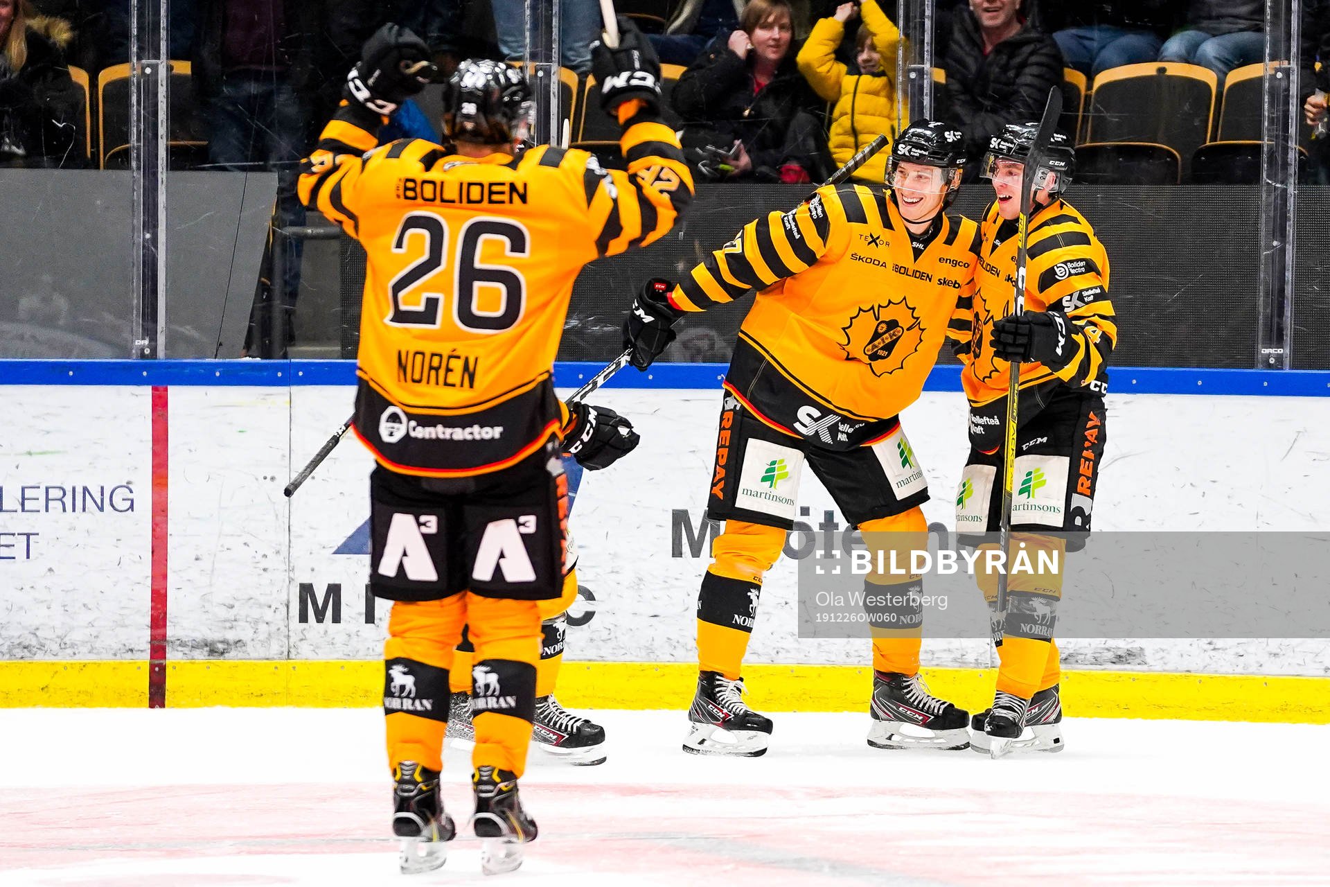 Skellefteås Robin Alvarez, Andreas Wingerli och Patrik
