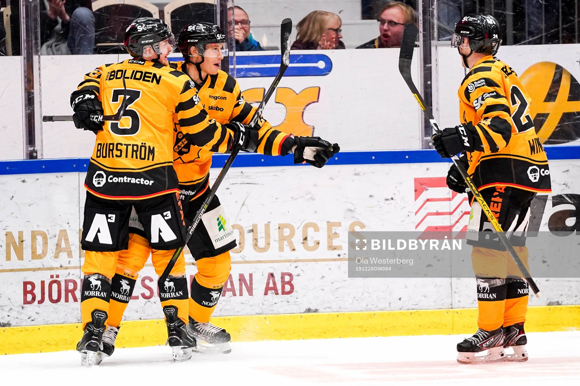 Skellefteås Niclas Burström, Robin Alvarez och Andreas