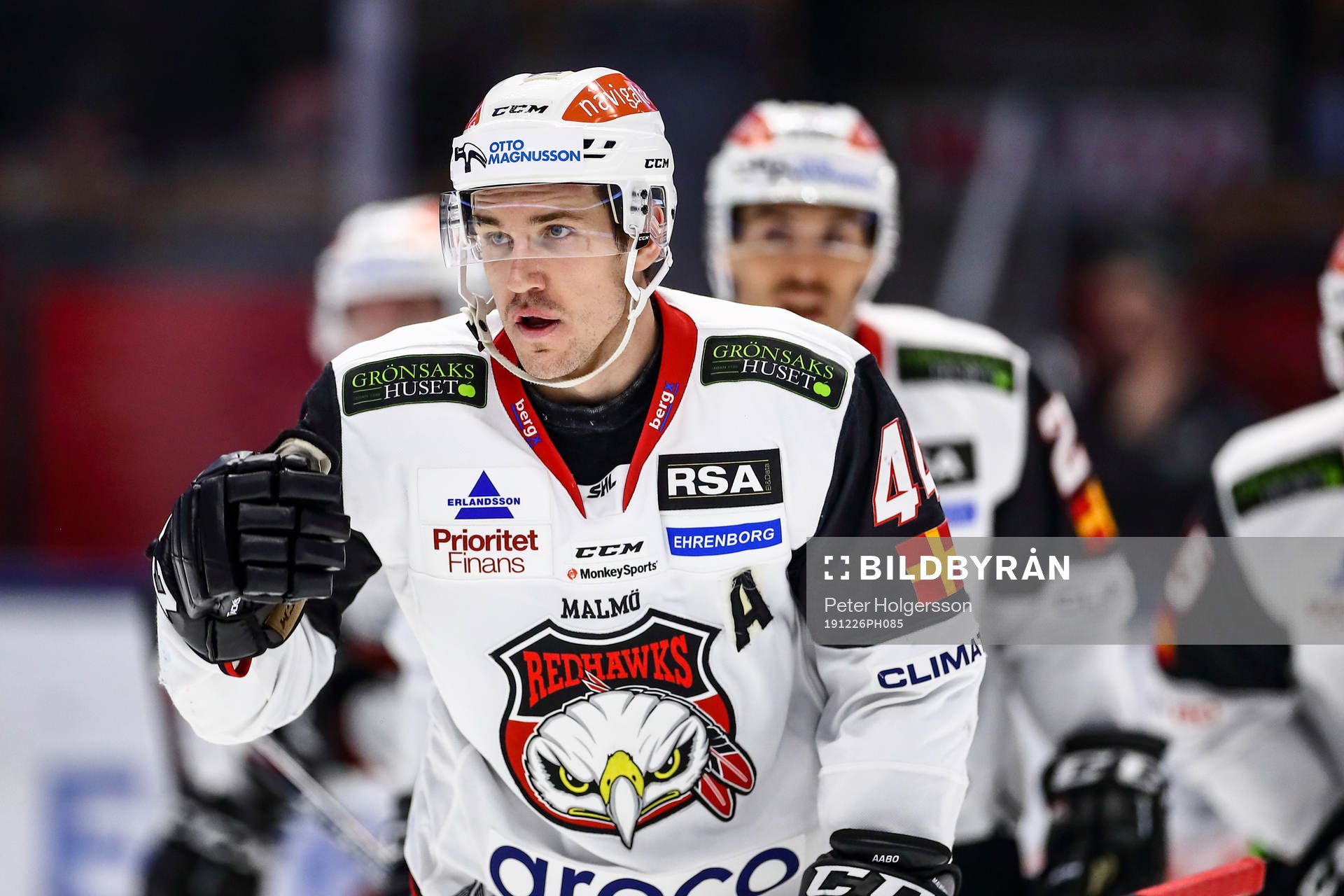 Malmö Redhawks Jesper Jensen Aabo jublar