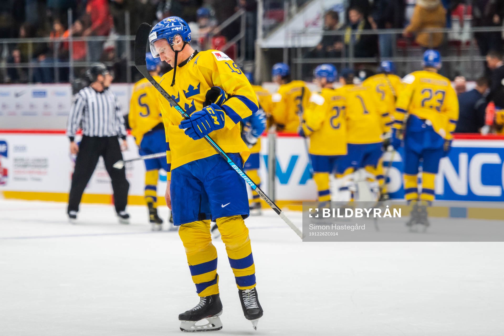 David Gustafsson of Sweden looks dejected