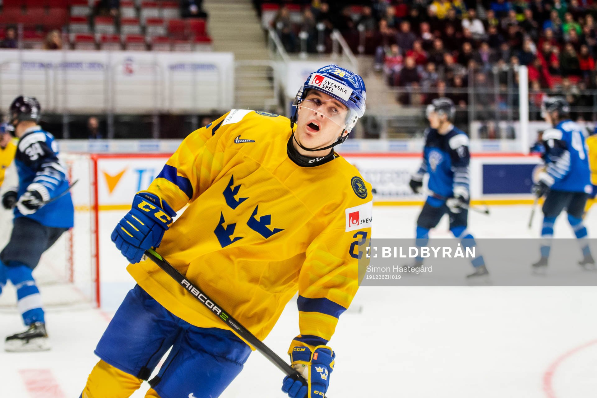 Jonatan Berggren of Sweden looks dejected