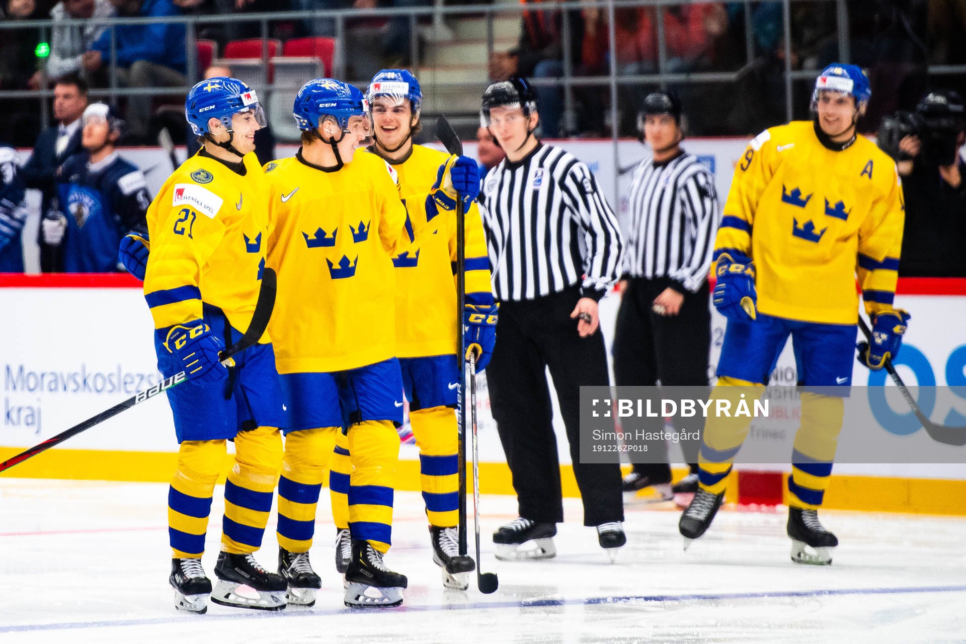 Nils Höglander of Sweden celebrates