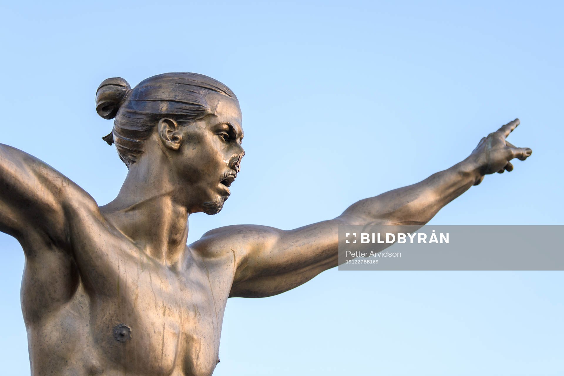 The statue of Zlatan Ibrahimovic has been vandalized,