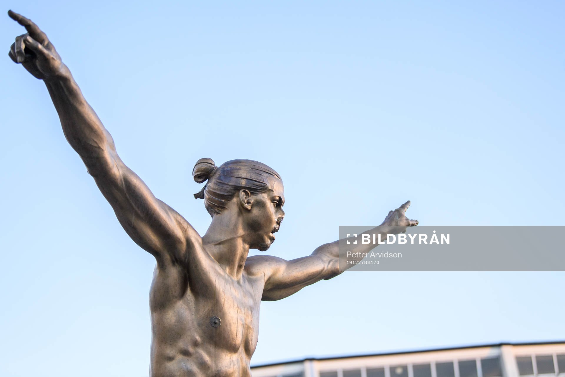 The statue of Zlatan Ibrahimovic has been vandalized,